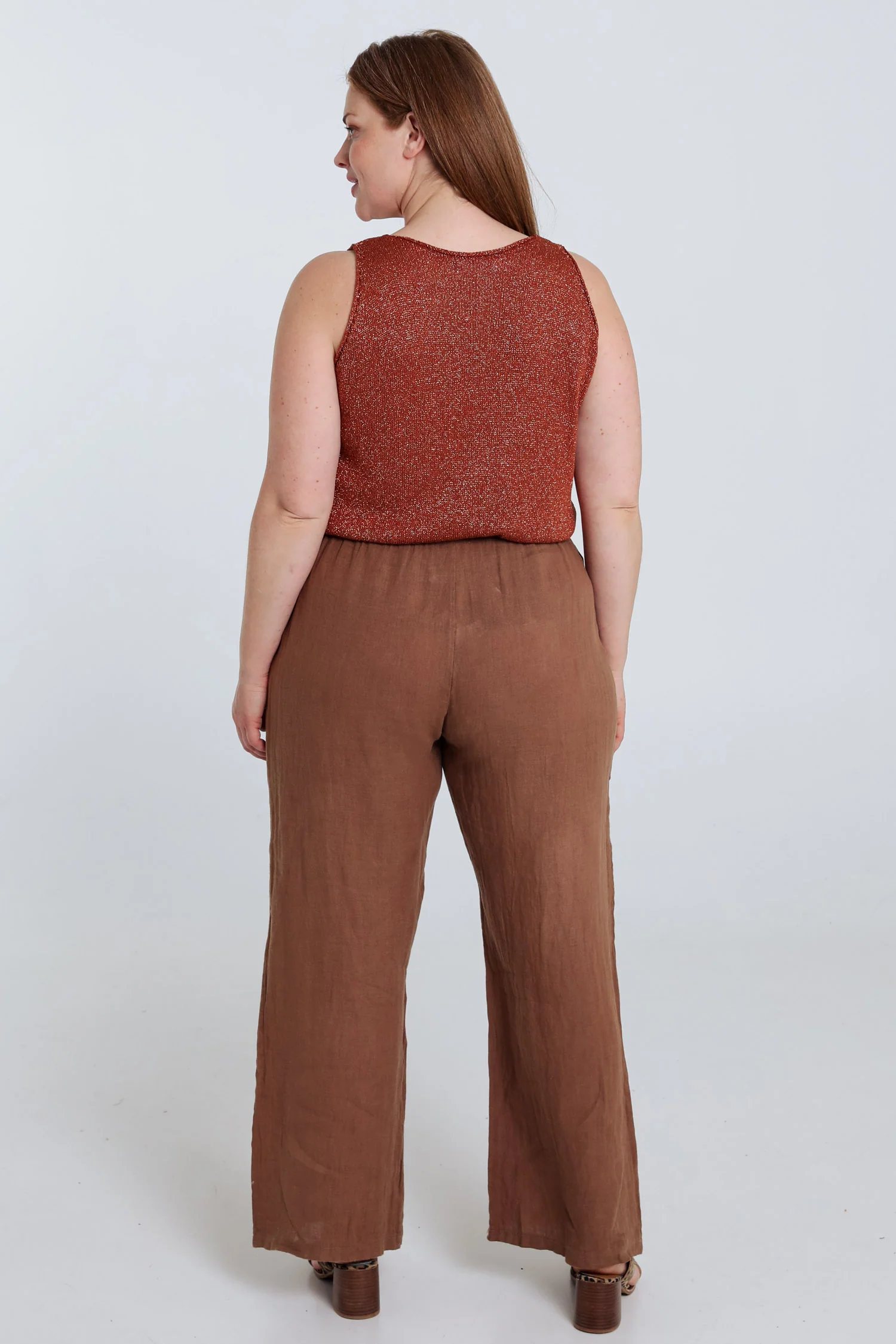 Pantalon en lin uni - Image 13