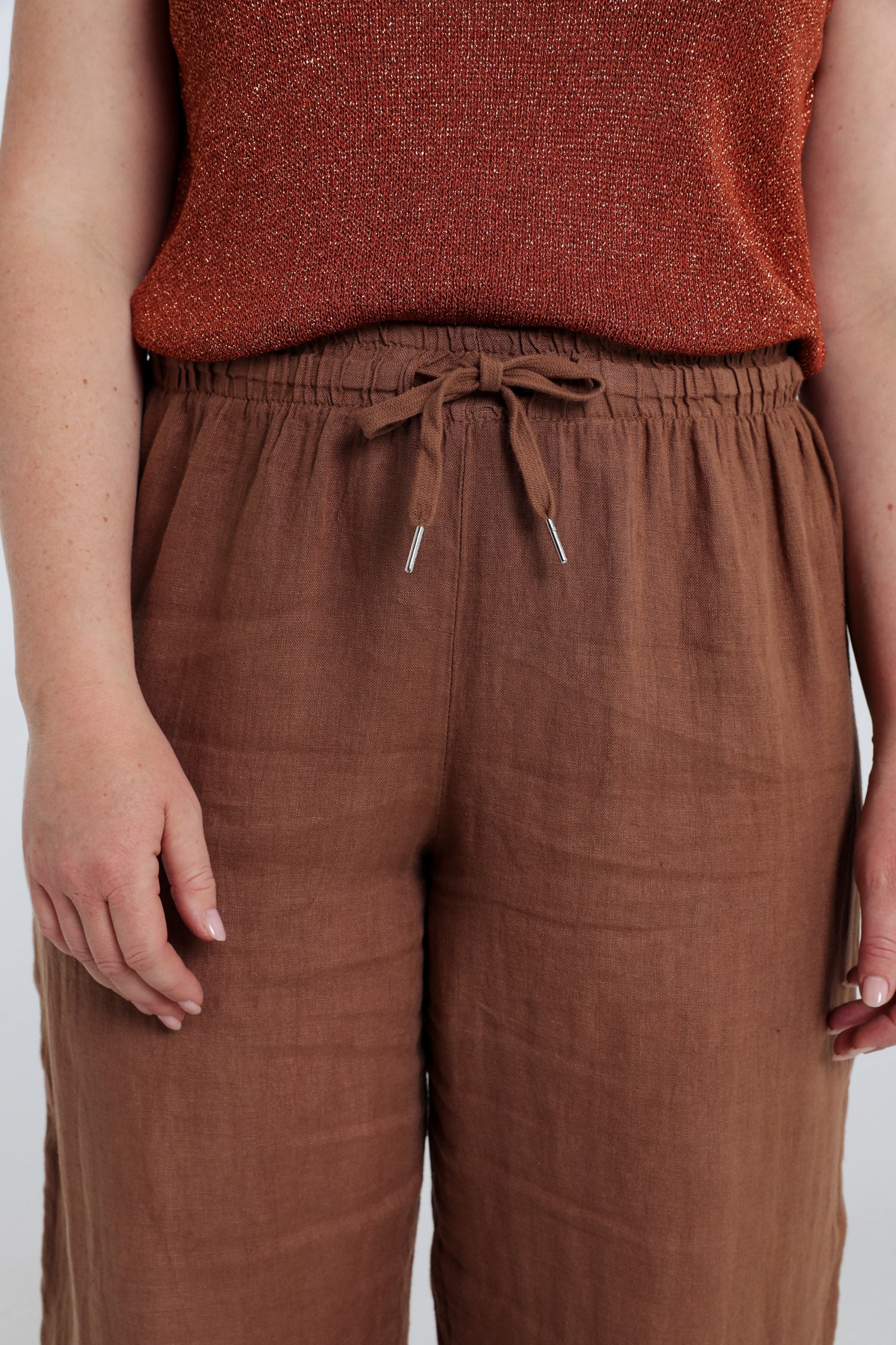 Pantalon en lin uni - Image 14