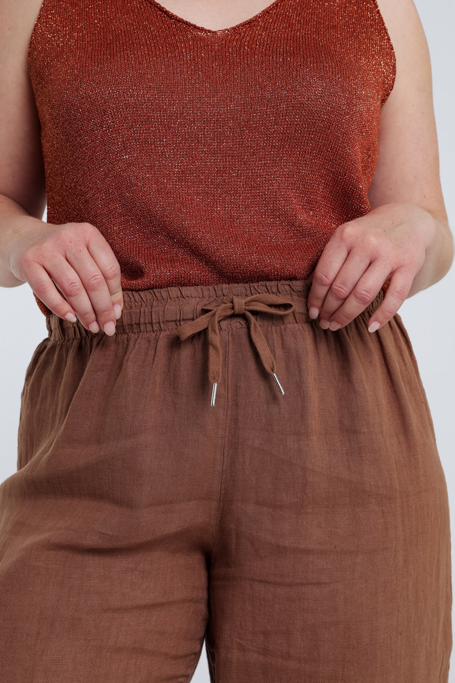 Pantalon en lin uni - Image 17
