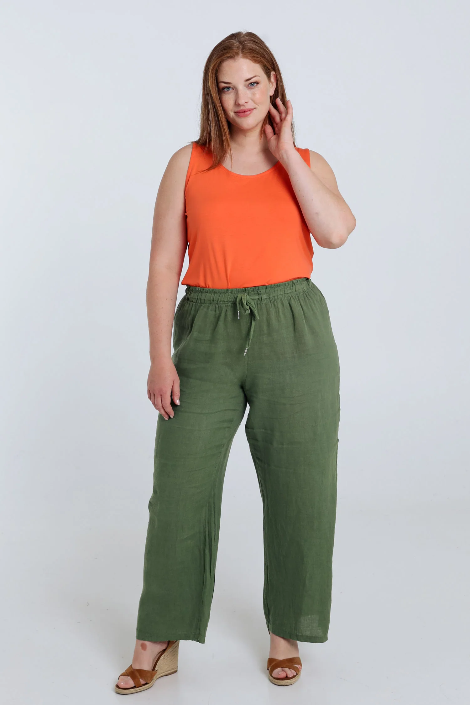 Pantalon en lin uni - Image 30