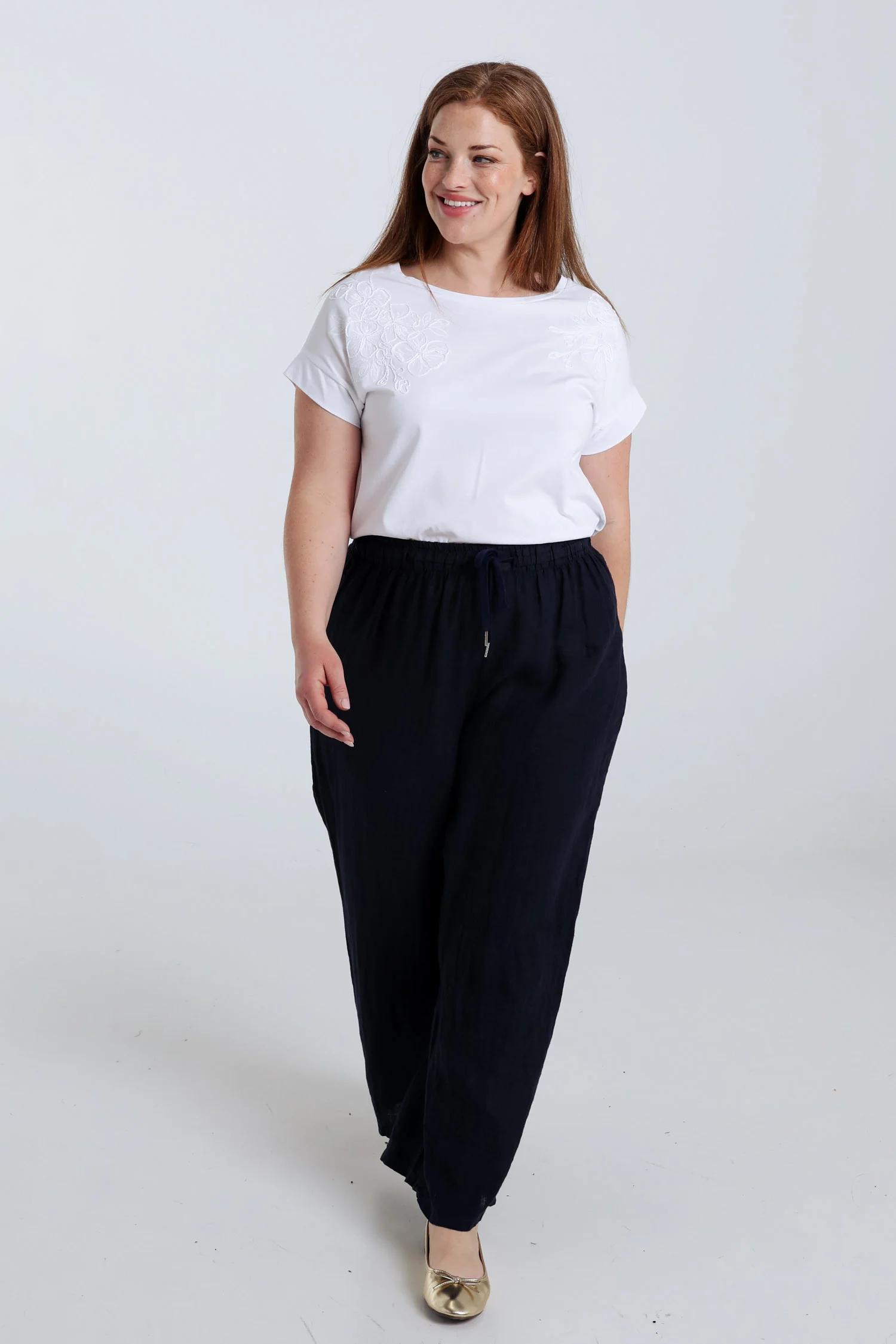 Pantalon en lin uni - Image 8