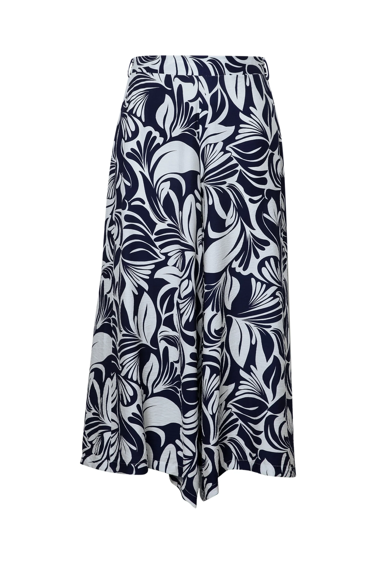 Pantalon large 7/8 en viscose imprimé floral bicolore - Image 10