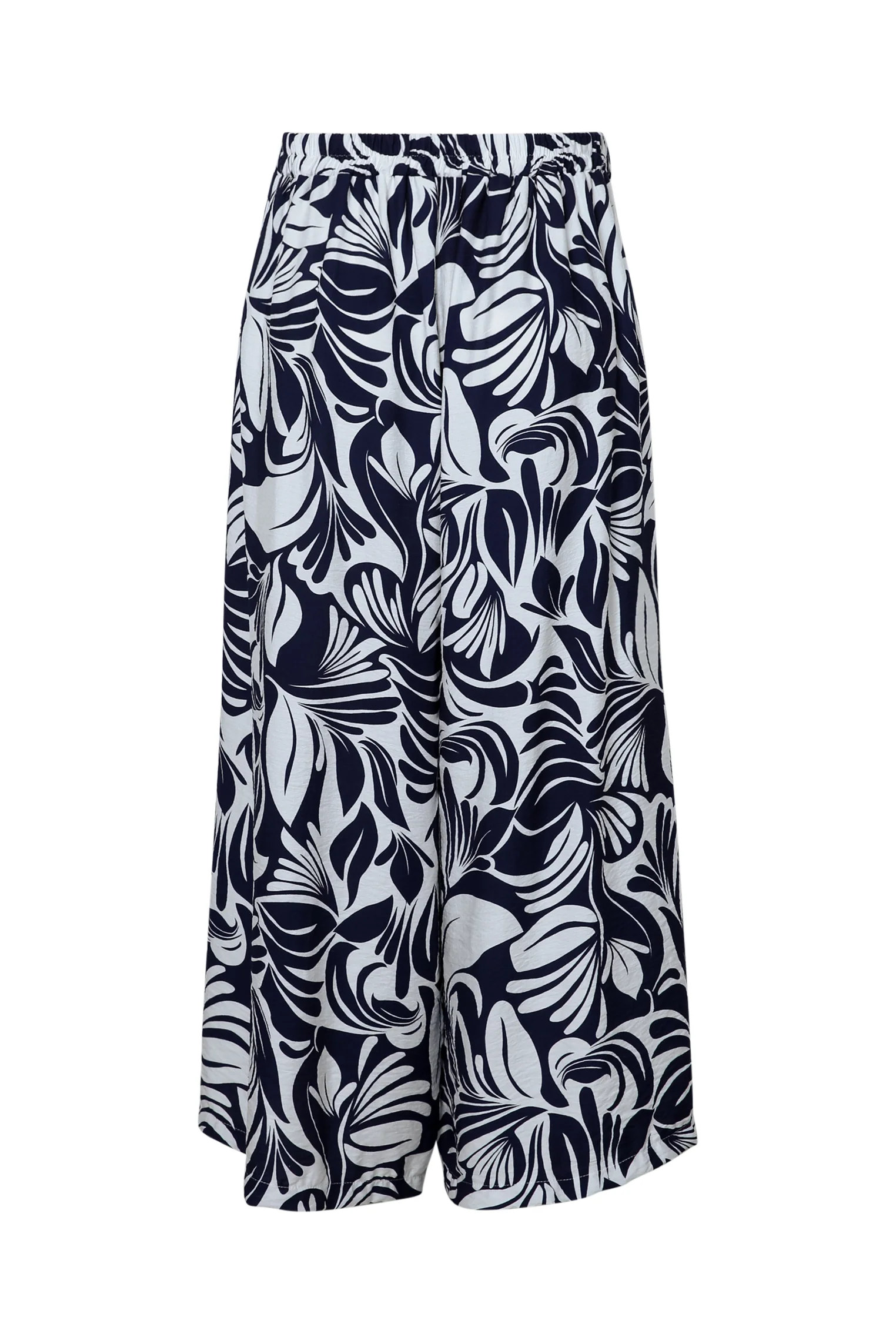 Pantalon large 7/8 en viscose imprimé floral bicolore - Image 11