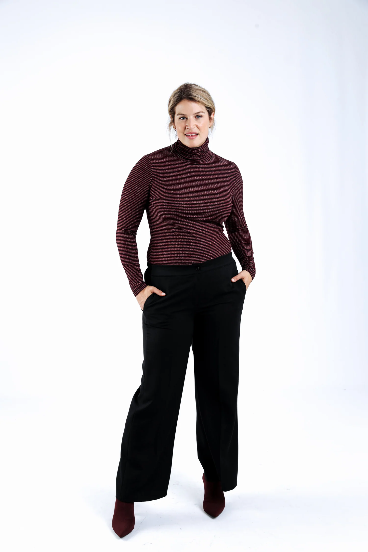 Pantalon large à plis uni - Image 7