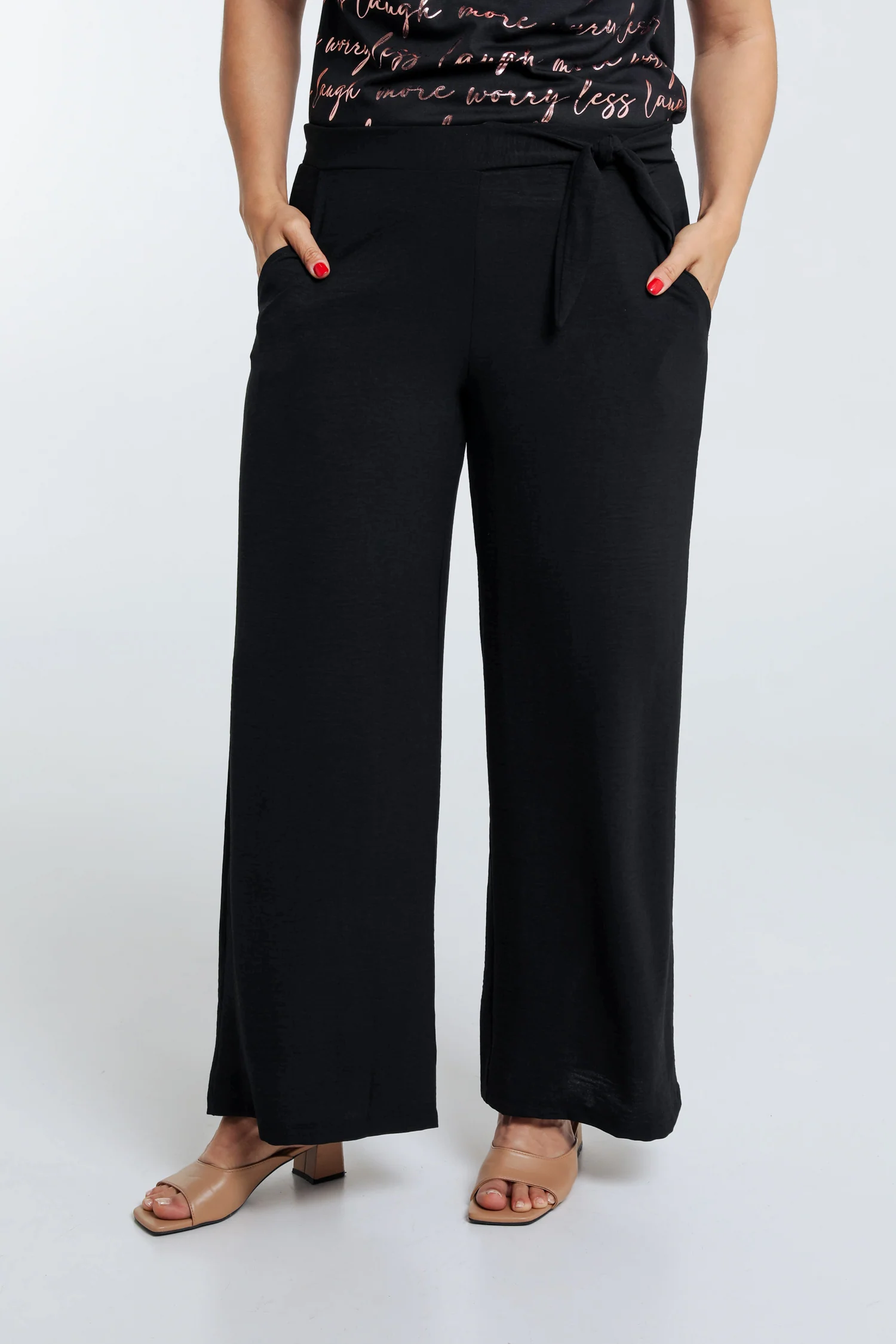 Pantalon large avec nœud - Image 31