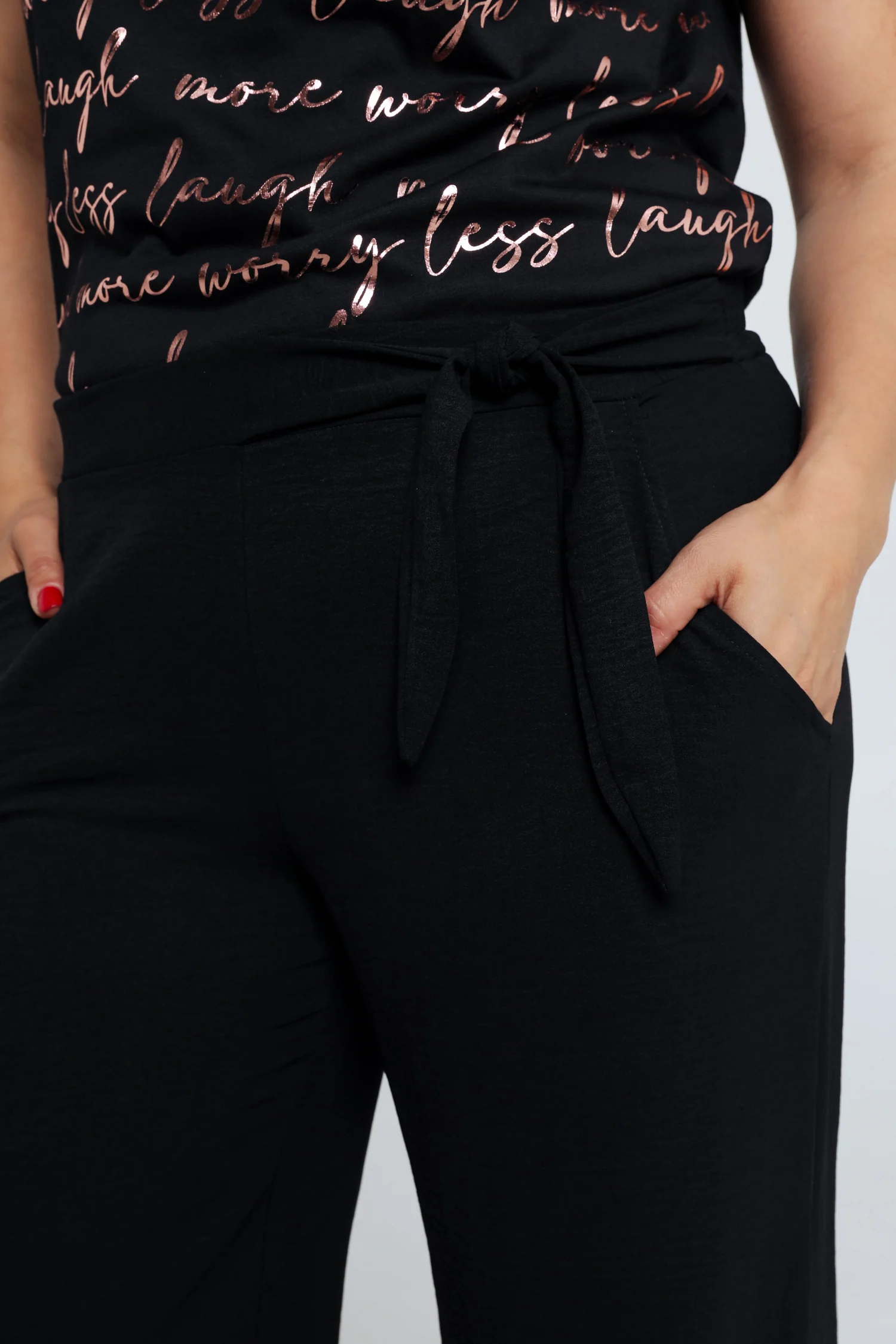 Pantalon large avec nœud - Image 33