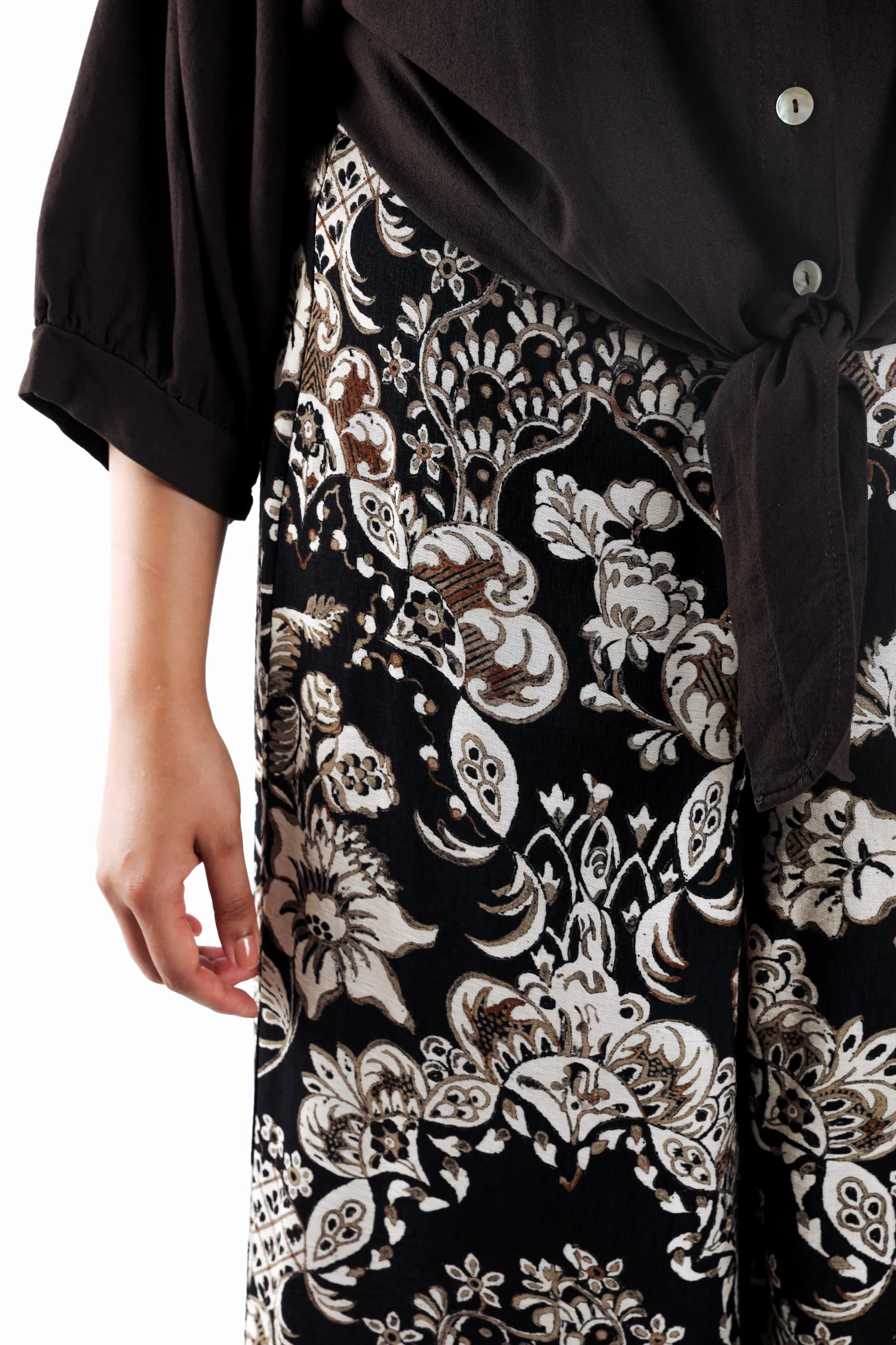 Pantalon large en viscose imprimé cachemire - Image 3
