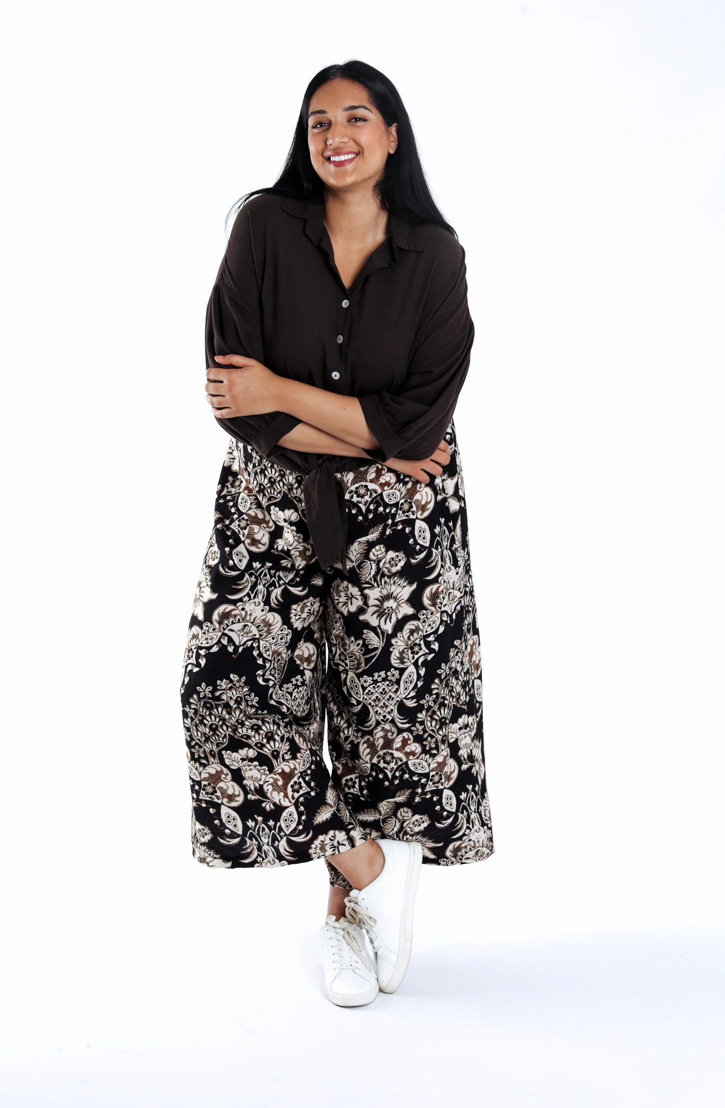 Pantalon large en viscose imprimé cachemire - Image 4