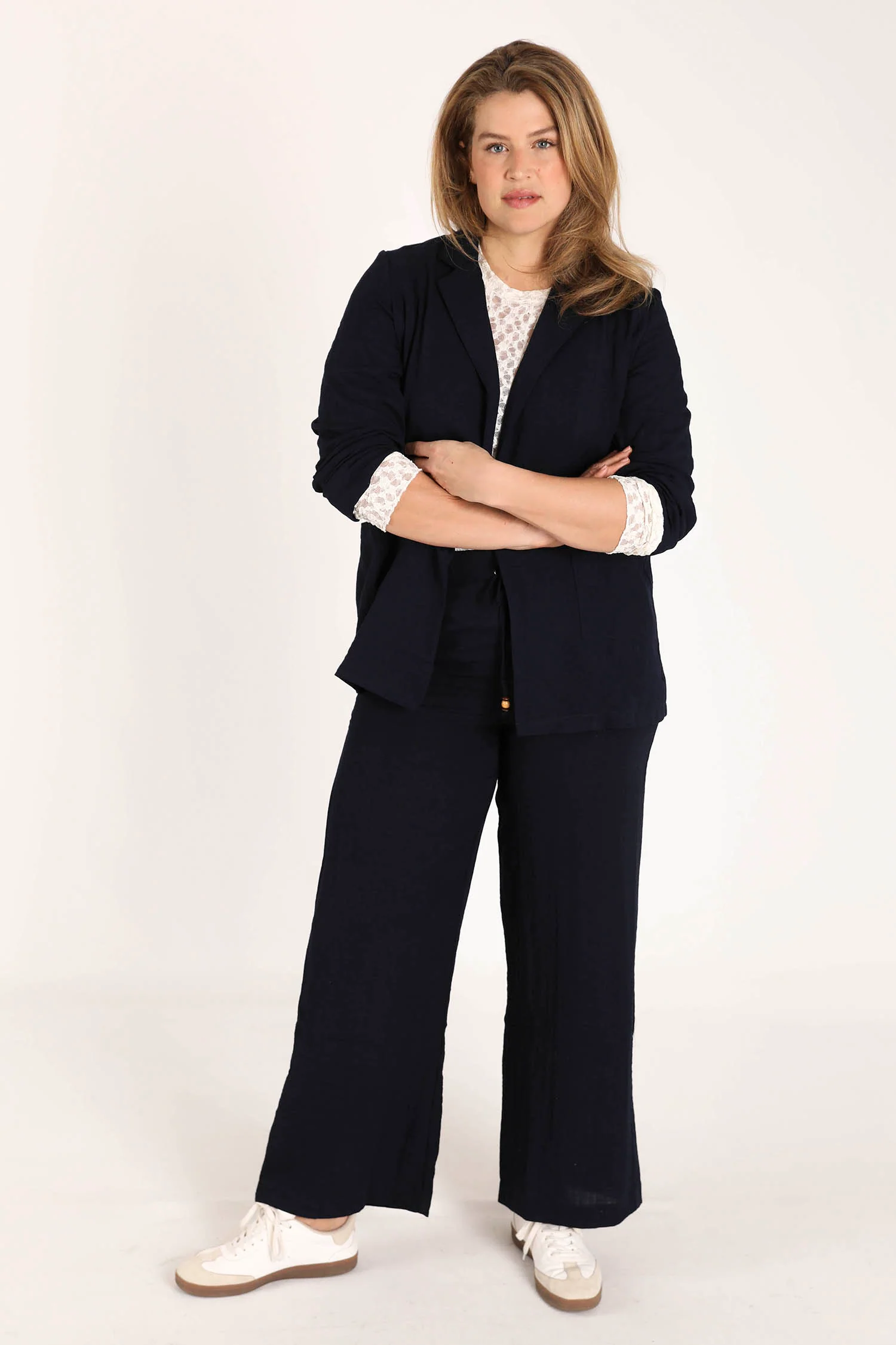 Pantalon large en viscose uni - Image 7