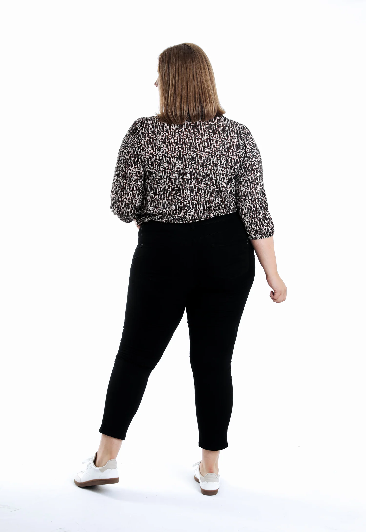 Pantalon slim 7/8 uni Louise - Image 2