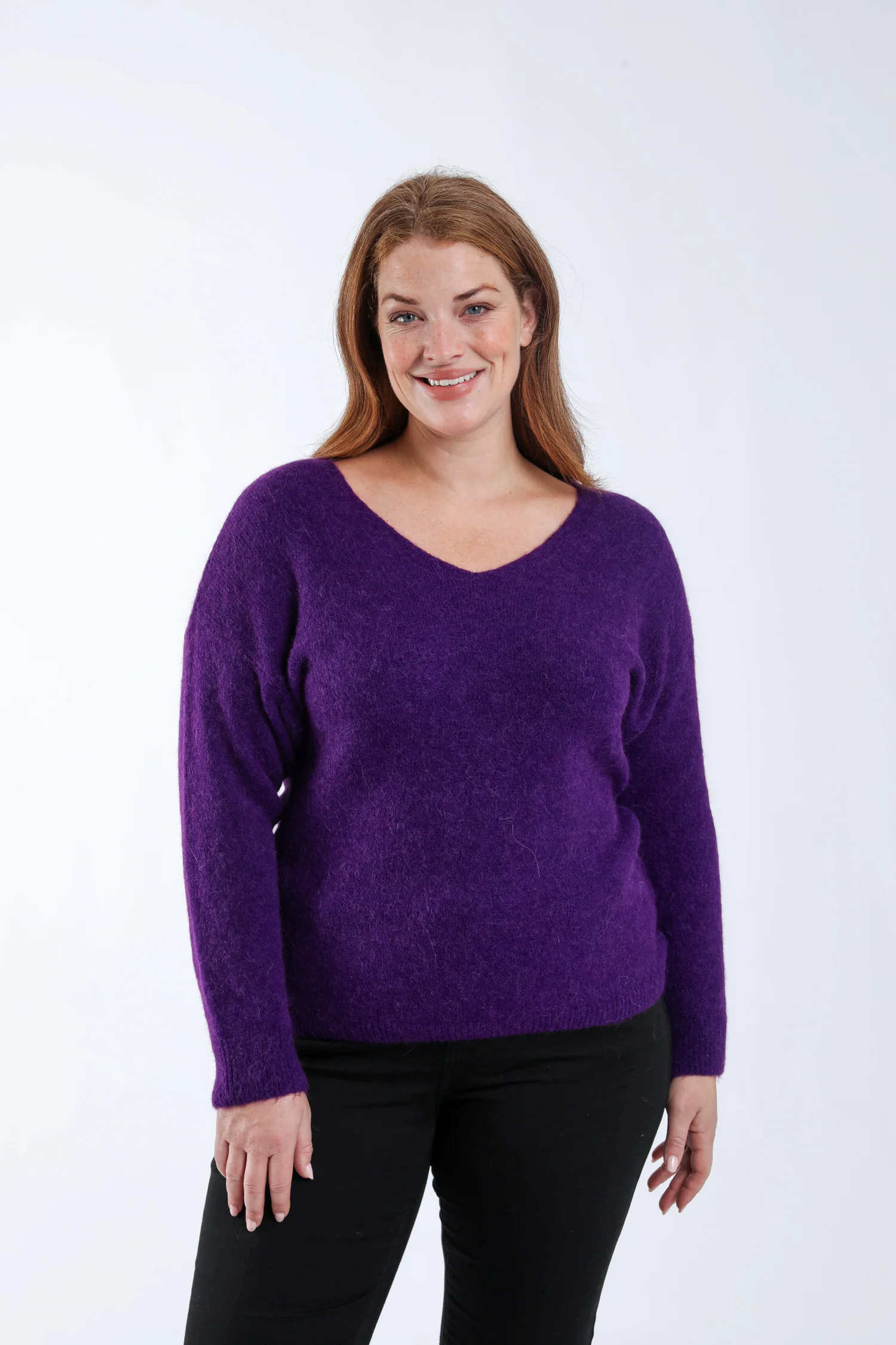 Pull avec alpaga uni