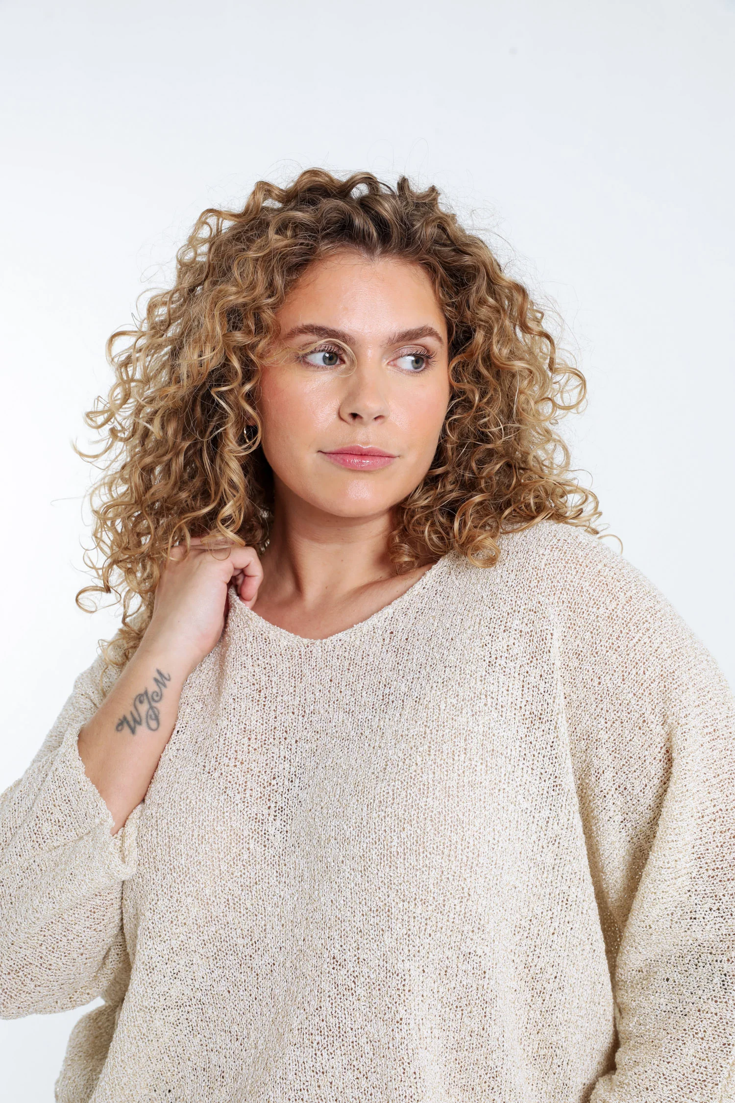 Pull boîte en coton avec lurex - Image 4