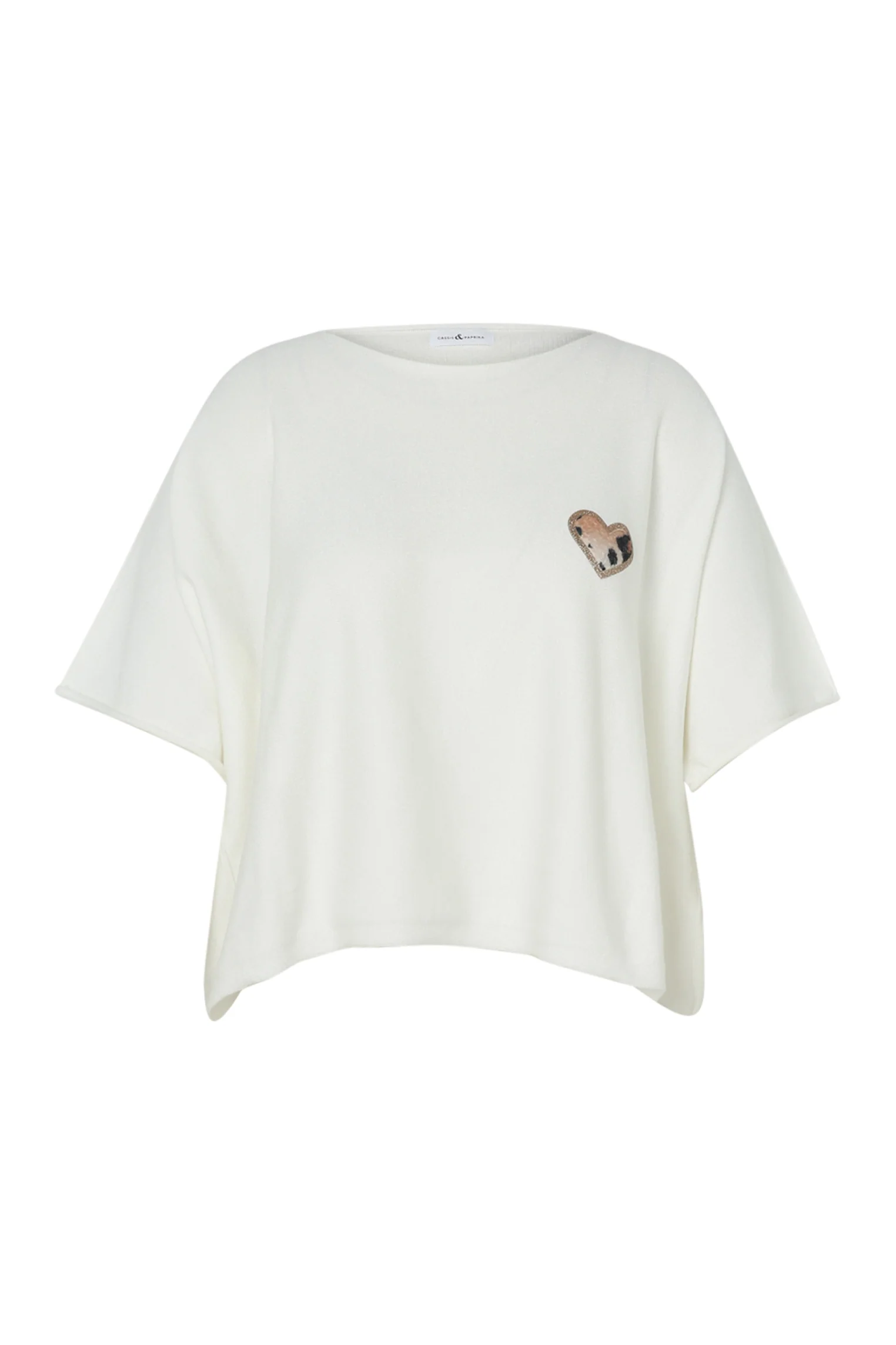 Pull cape uni avec coeur - Image 10