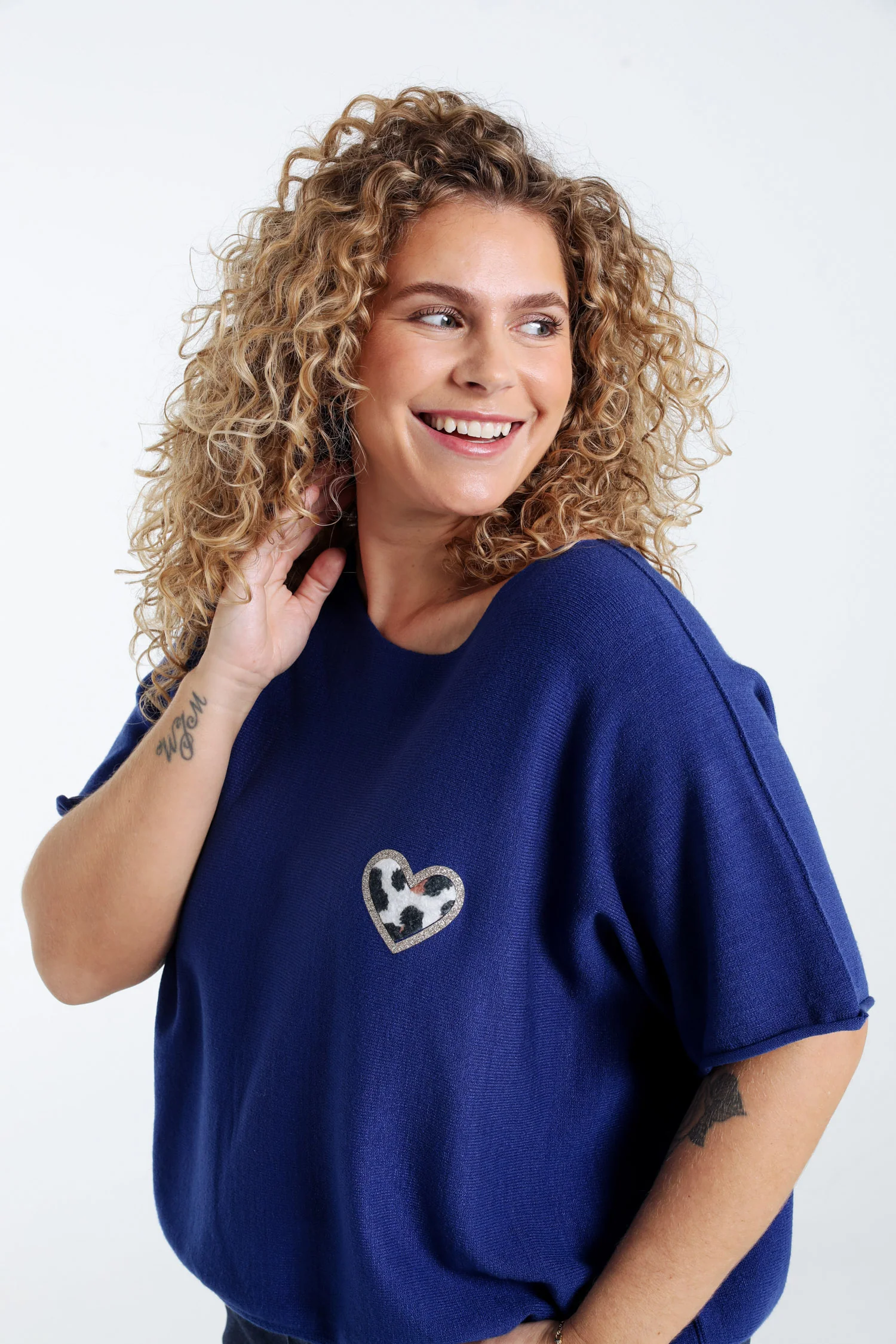 Pull cape uni avec coeur - Image 28