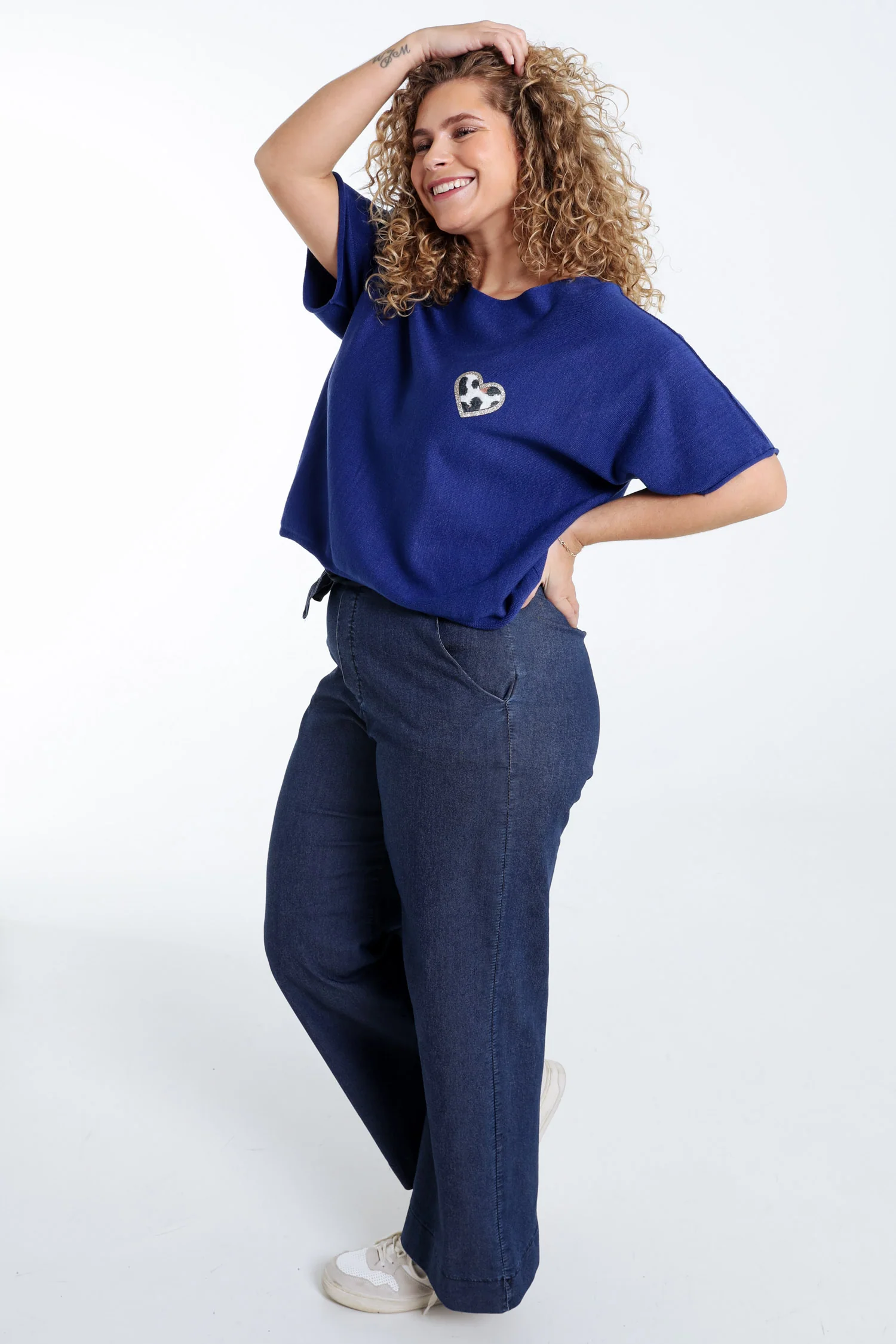 Pull cape uni avec coeur - Image 30
