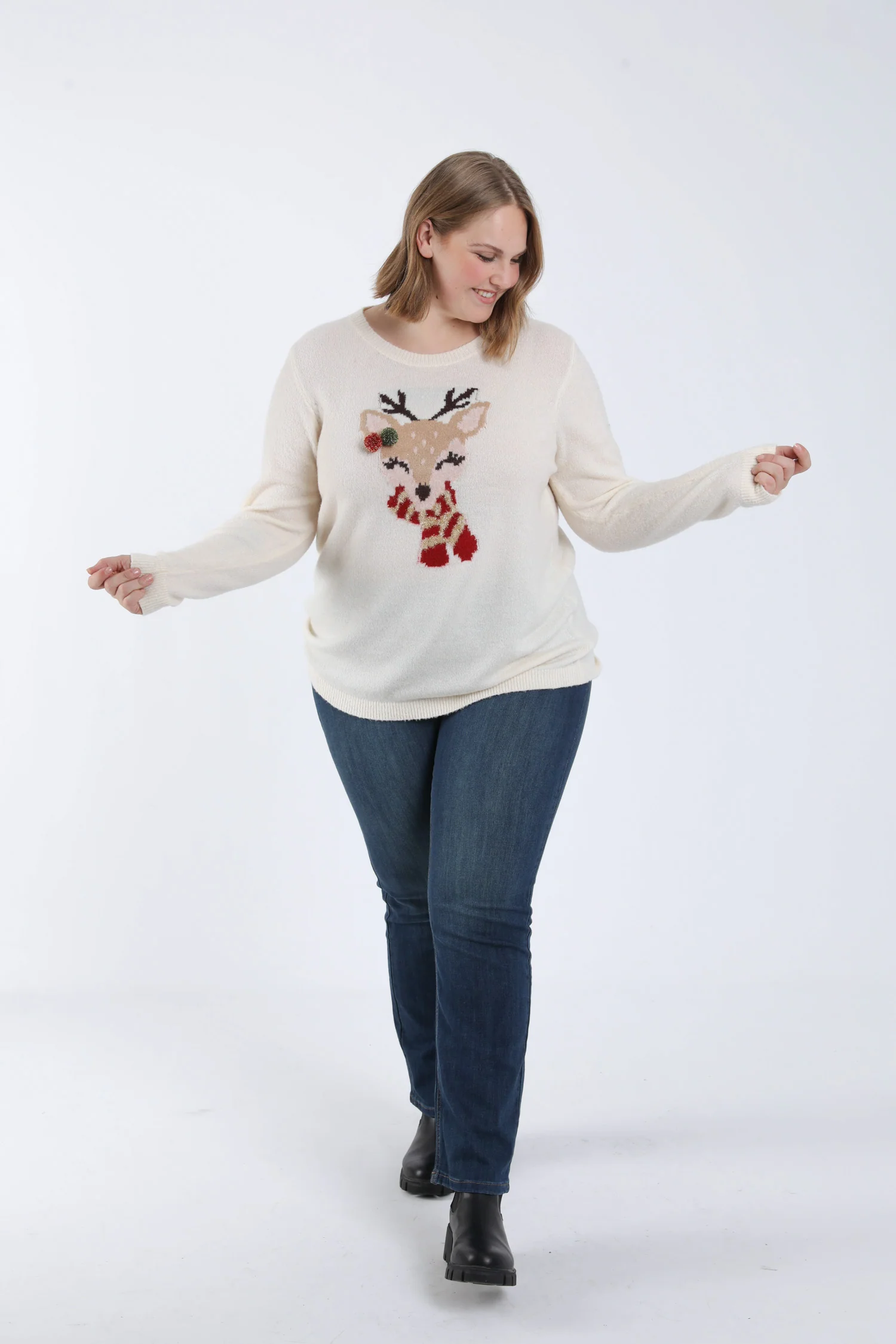 Pull de Noël dessin biche - Image 5
