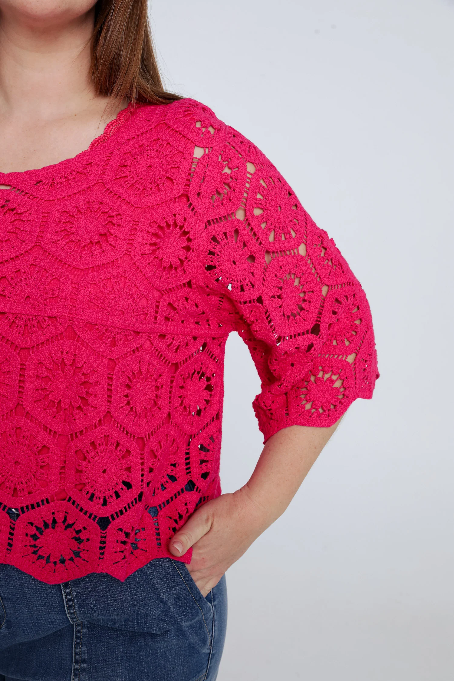 Pull en crochet uni - Image 16