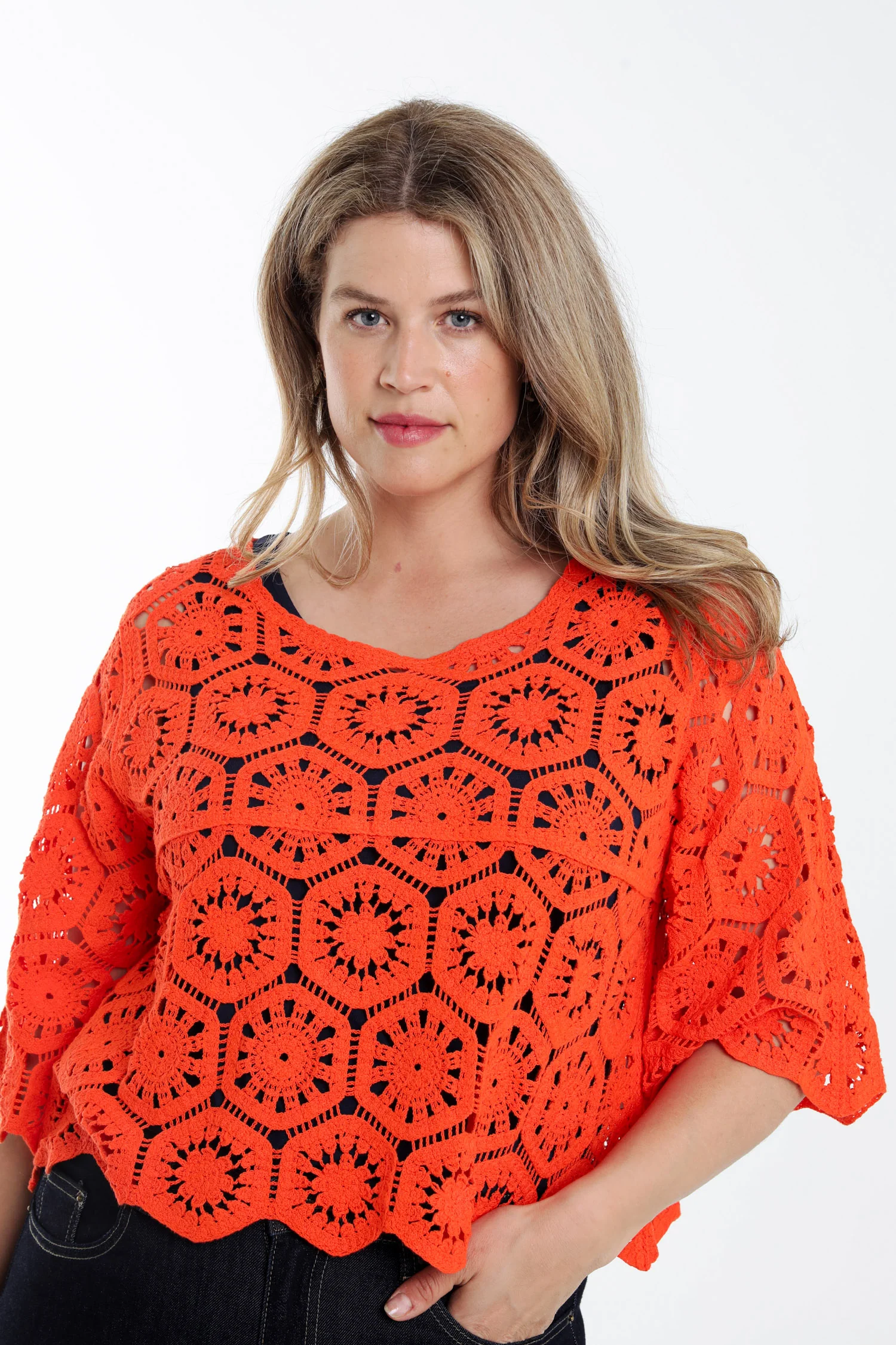 Pull en crochet uni - Image 25