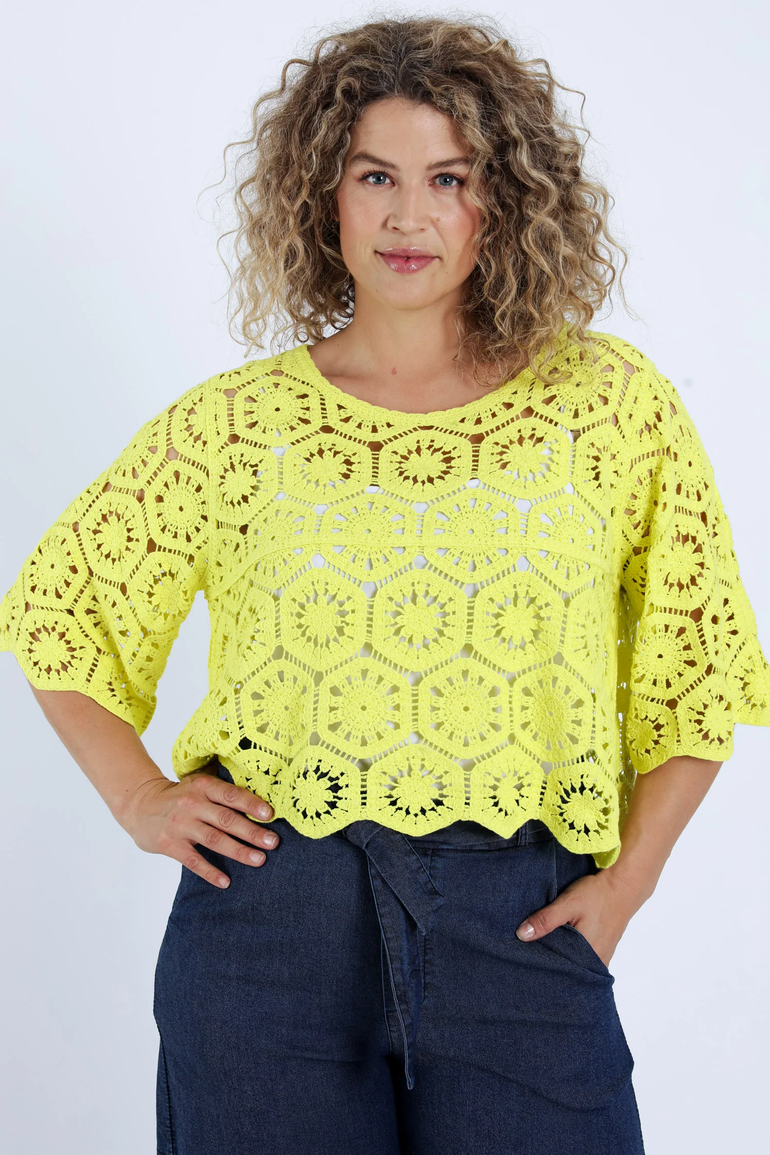 Pull en crochet uni - Image 34