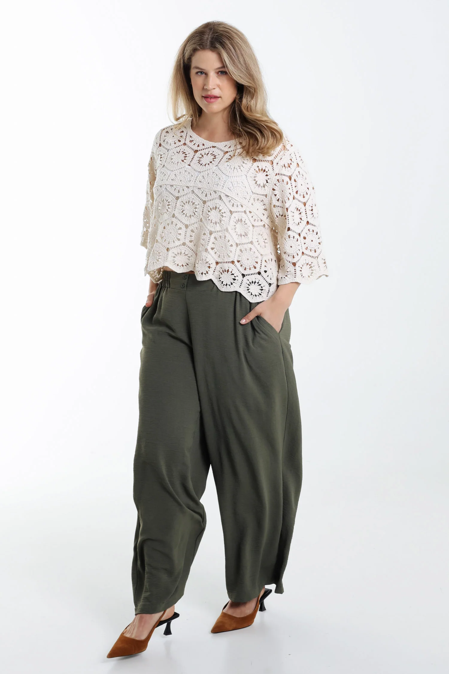 Pull en crochet uni - Image 7