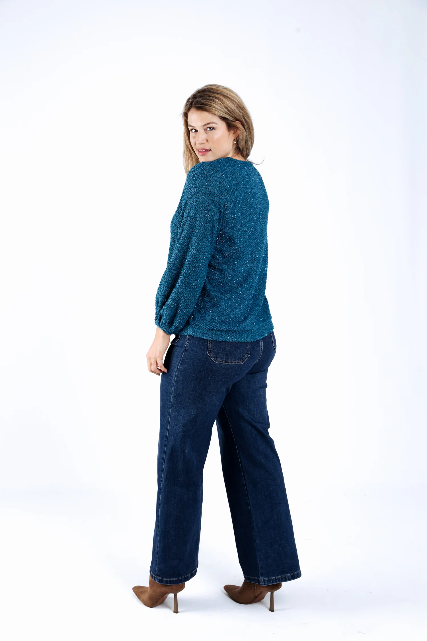 Pull en maille chaude unie - Image 2