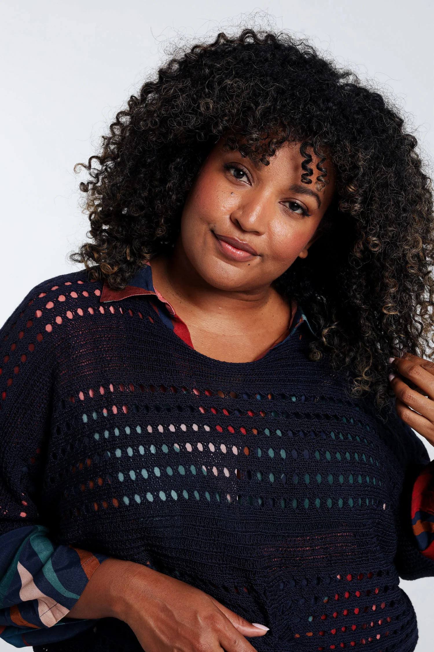 Pull filet rayé en viscose - Image 3