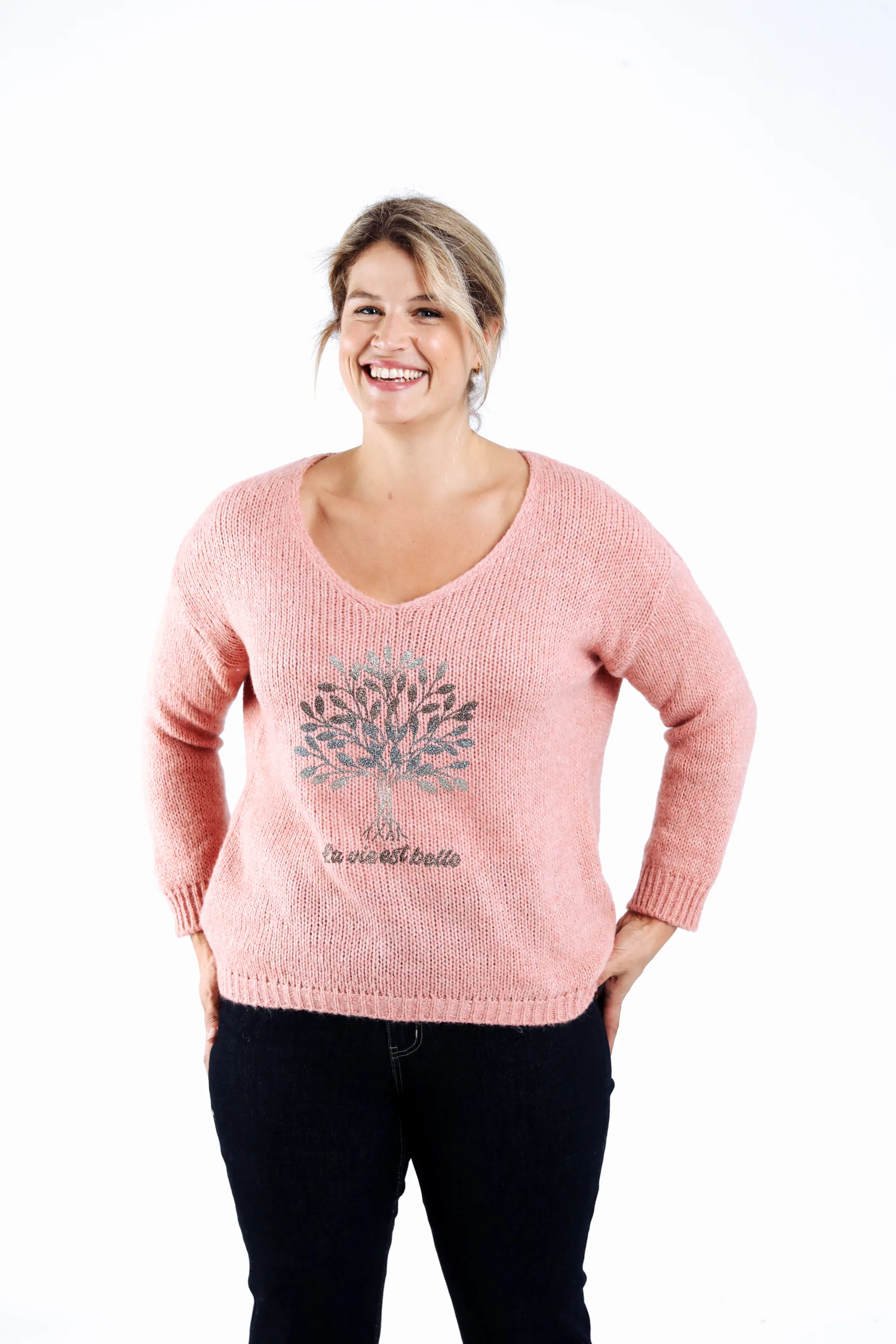 Pull imprimé arbre de vie