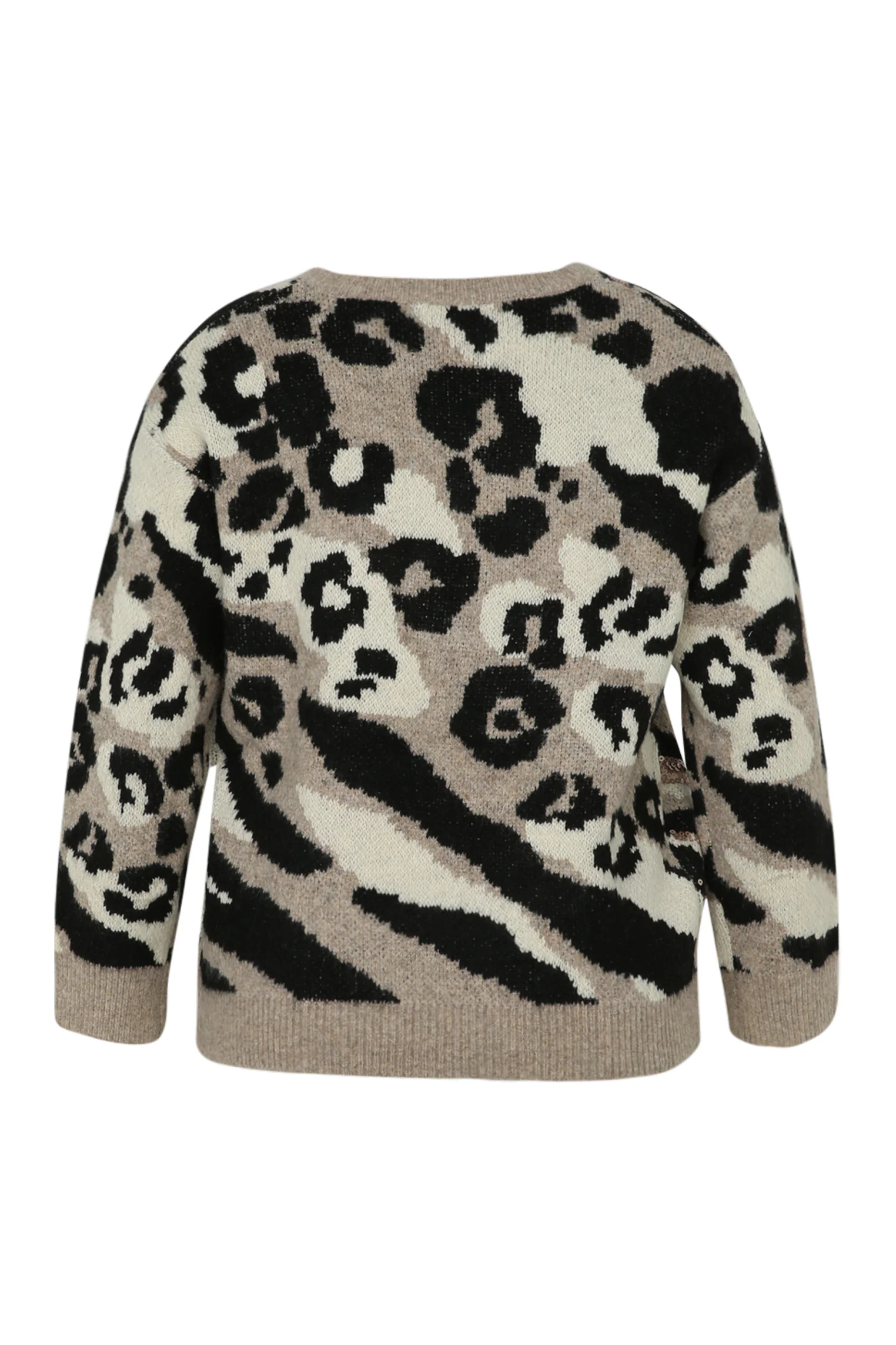 Pull imprimé peau de bête détail sequins - Image 11