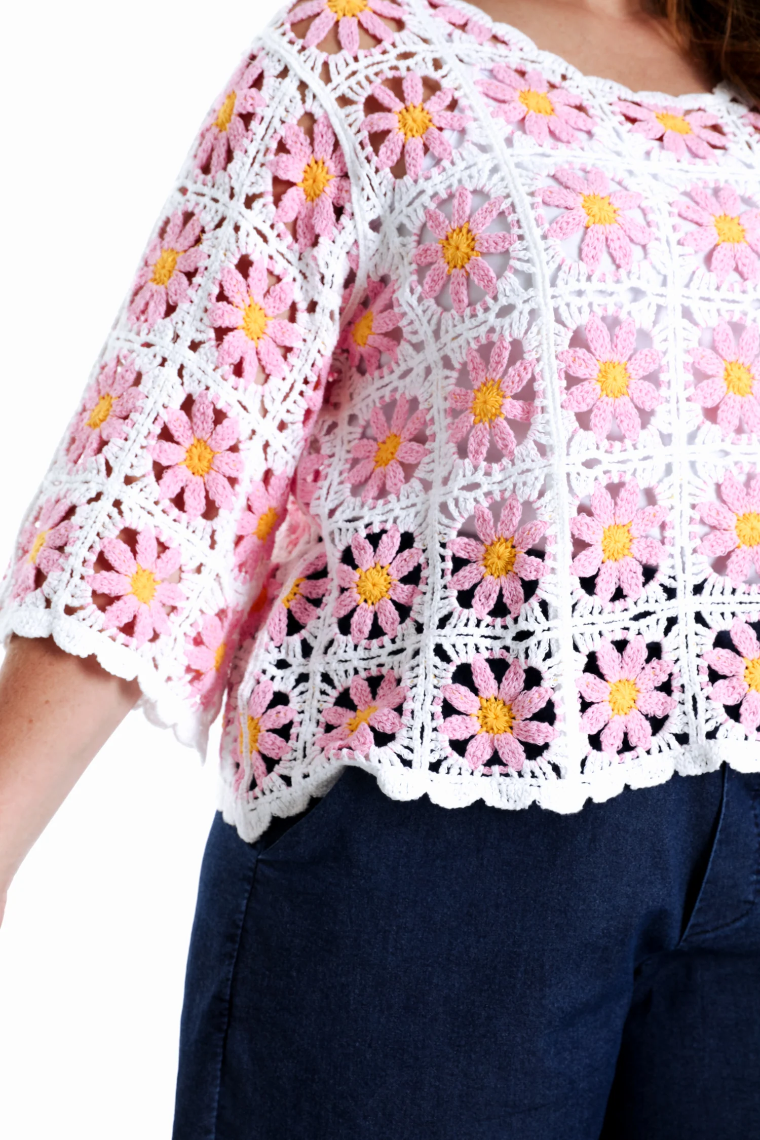 Pull macramé bicolore - Image 6