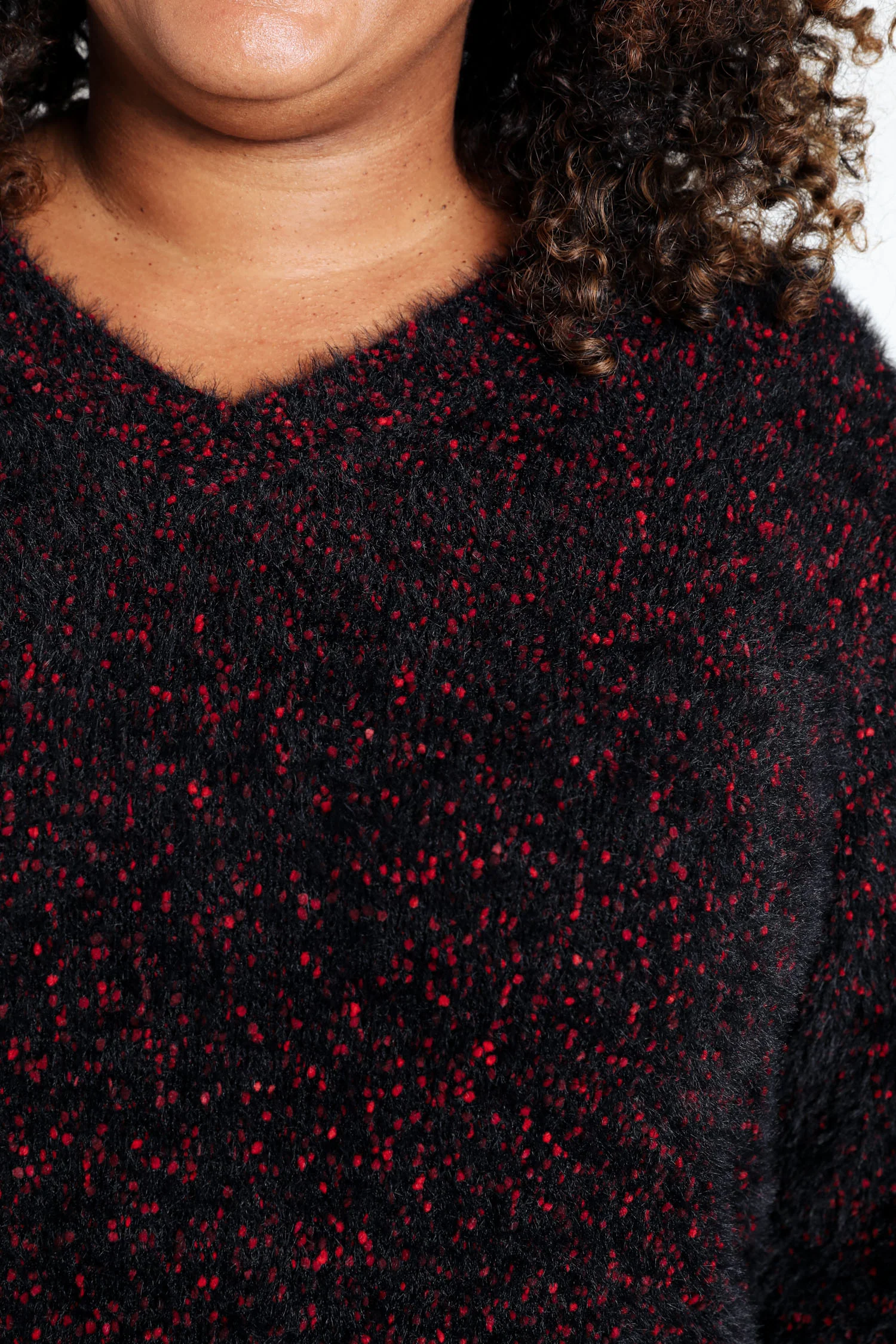 Pull maille pop-corn uni - Image 3