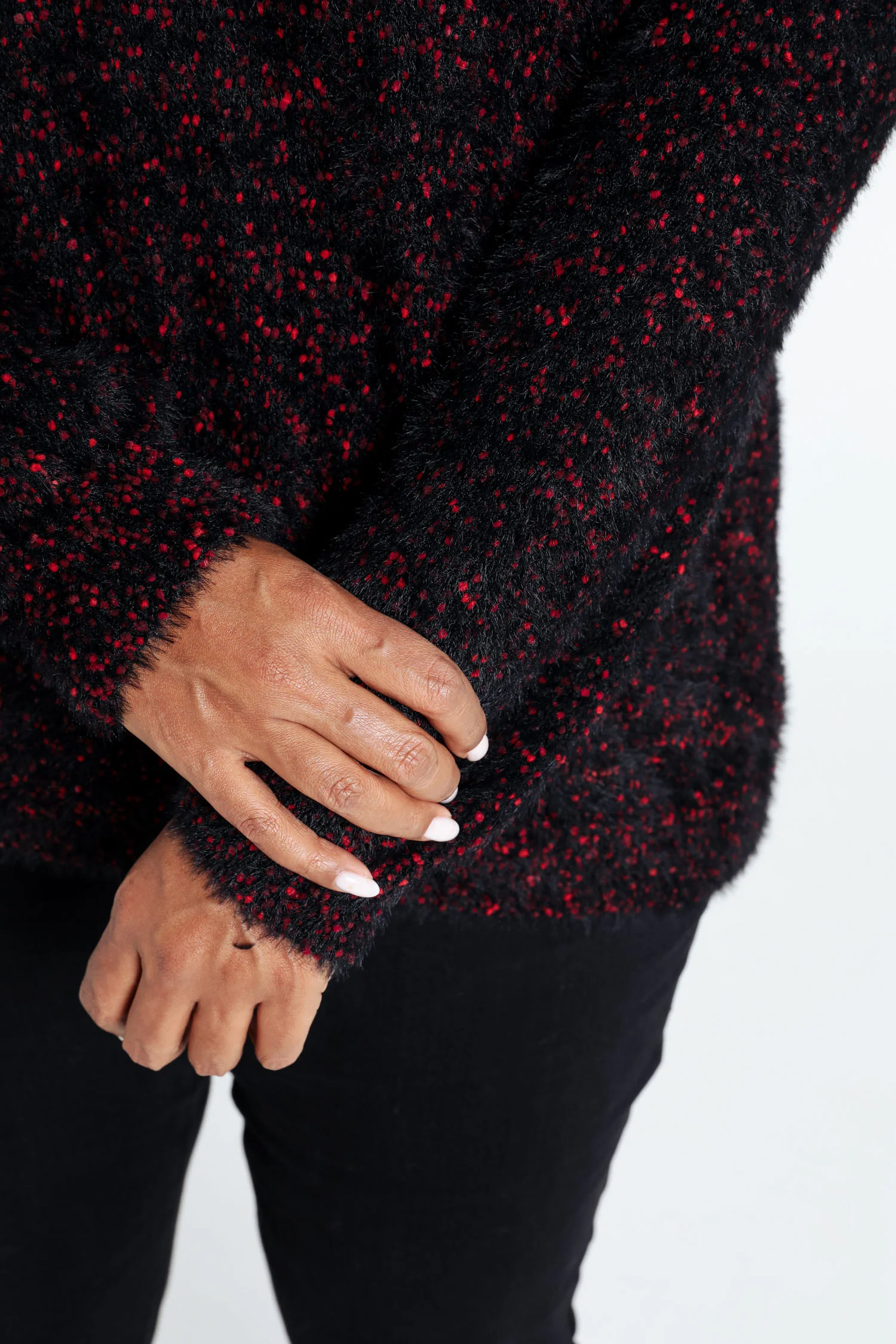 Pull maille pop-corn uni - Image 4