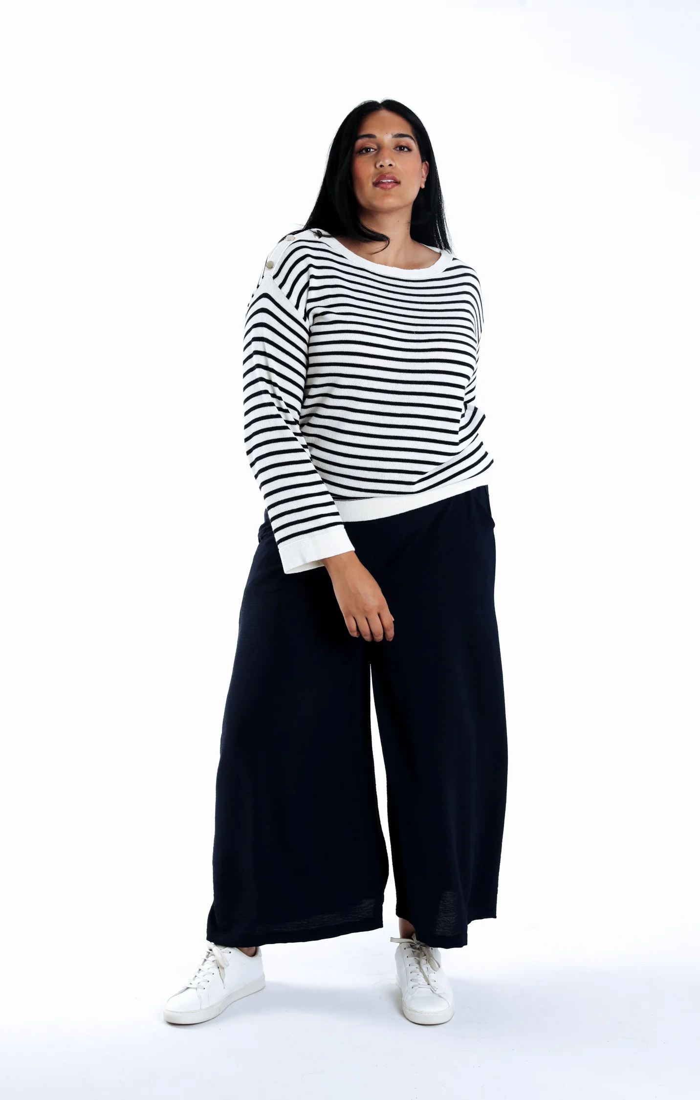 Pull marinière avec boutons - Image 5