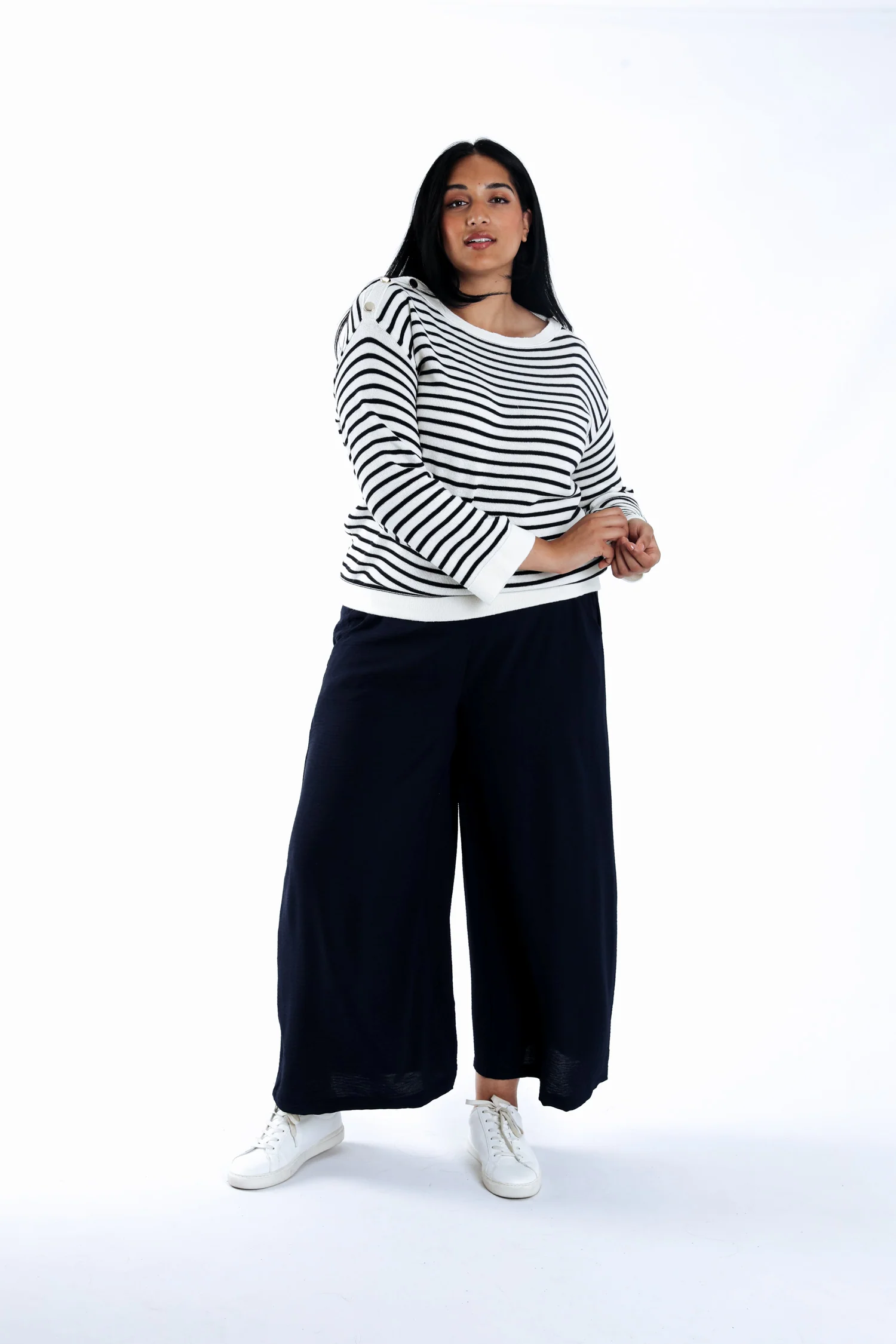 Pull marinière avec boutons - Image 6
