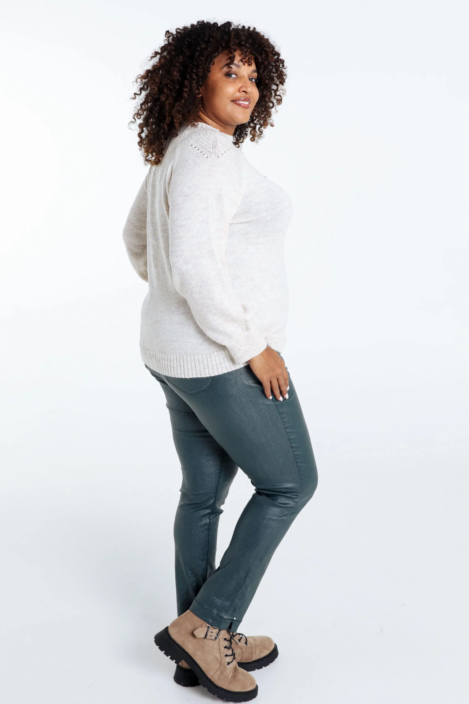 Pull palme avec strass - Image 2
