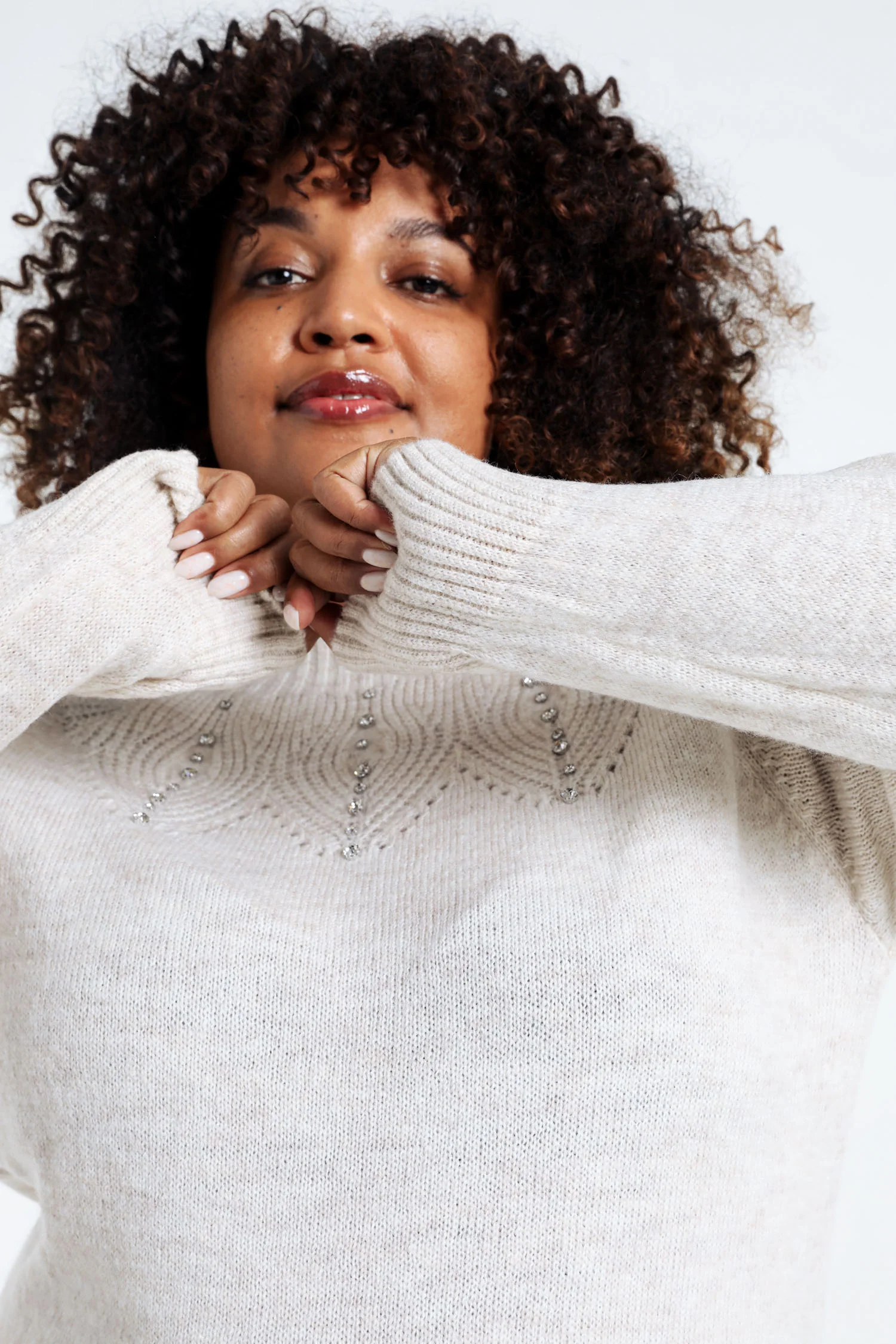 Pull palme avec strass - Image 4