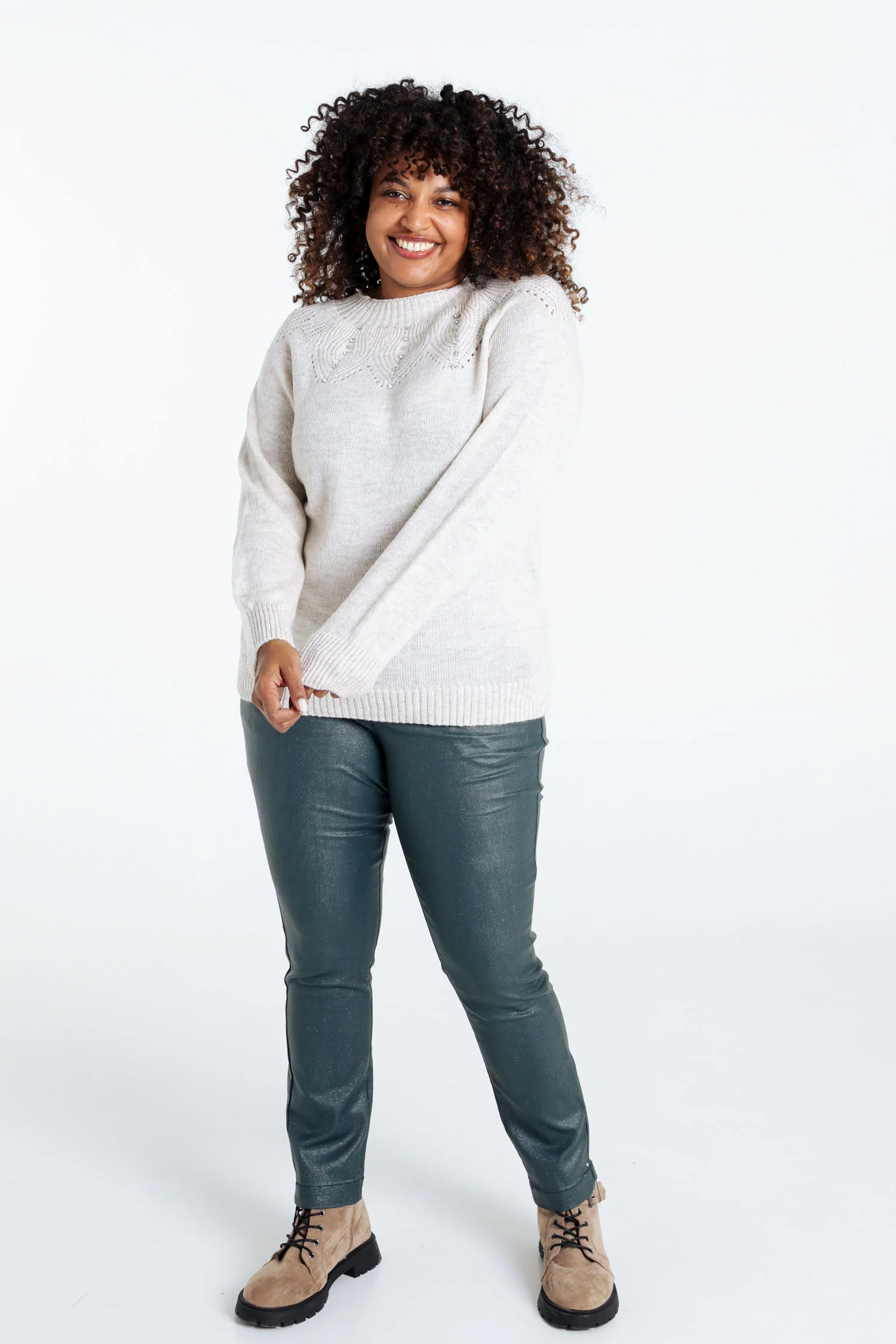 Pull palme avec strass - Image 7
