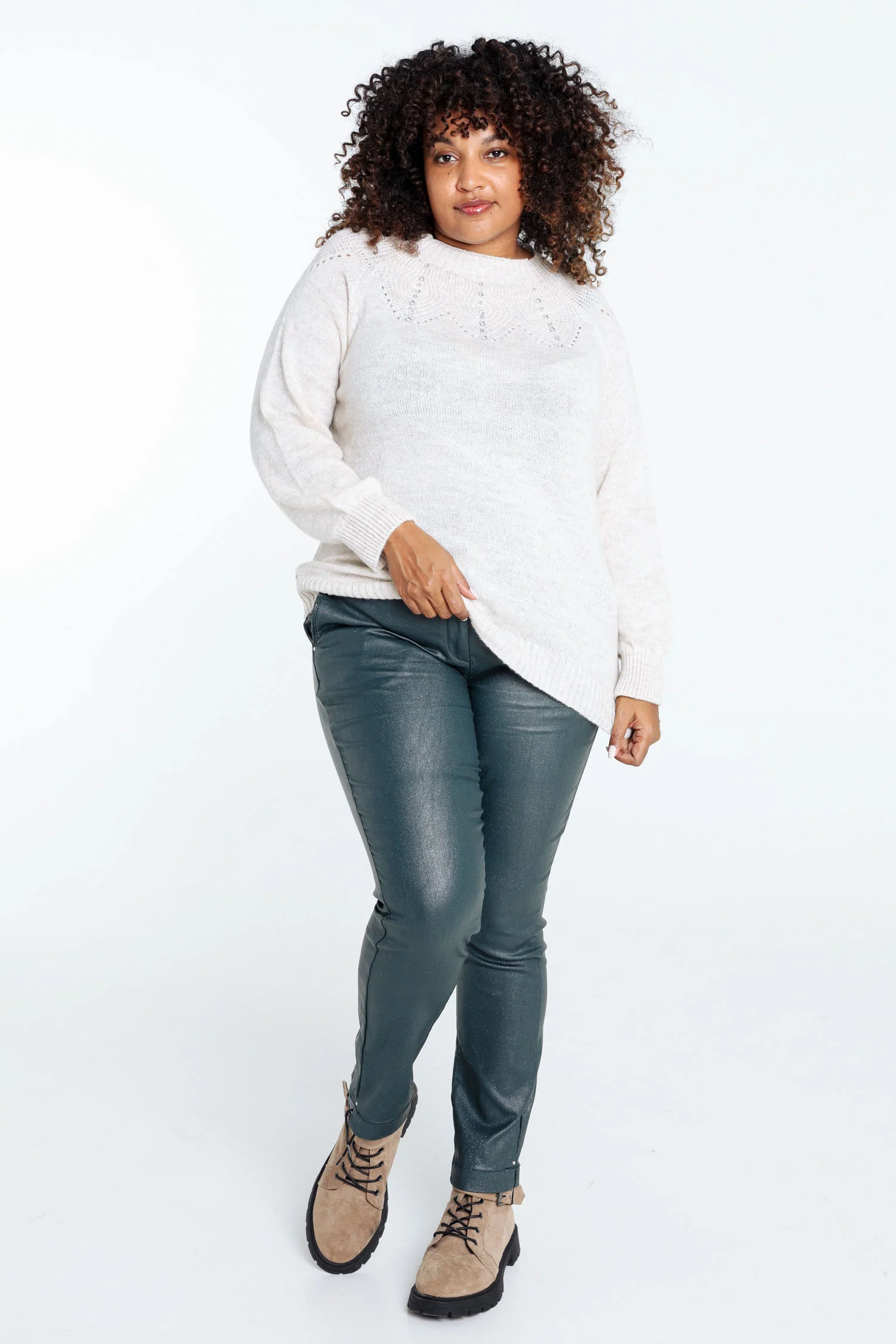 Pull palme avec strass - Image 9