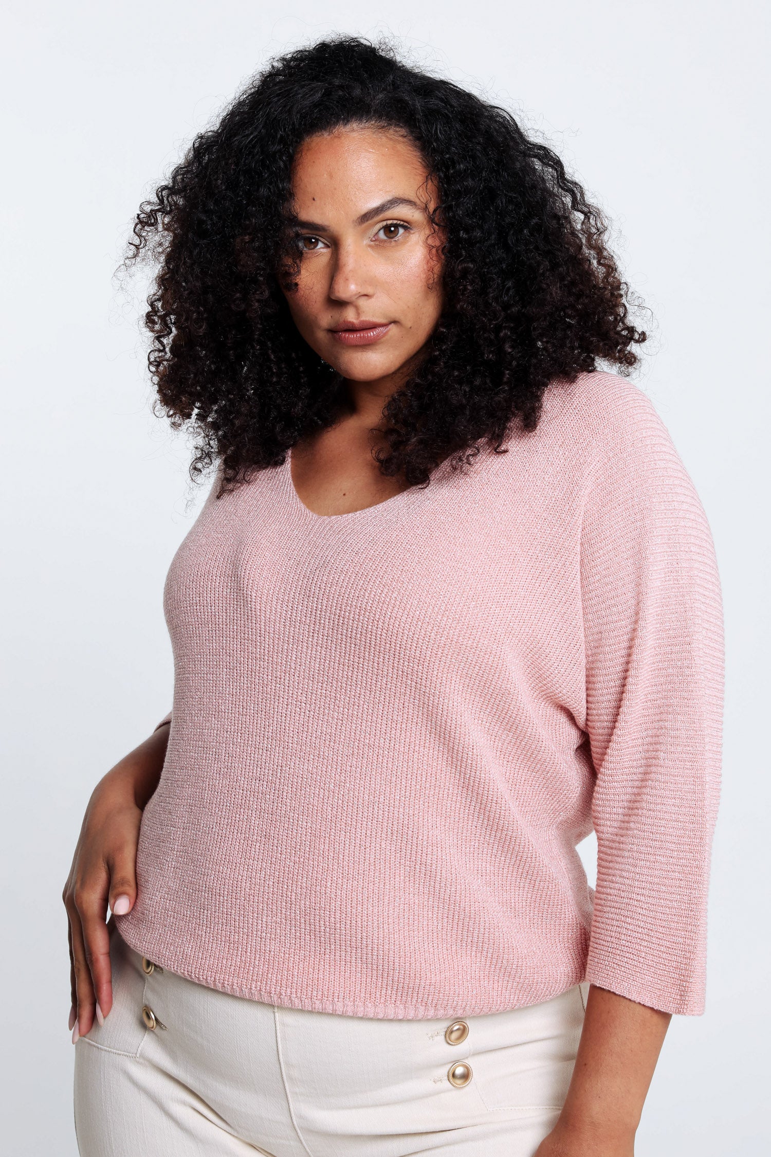 Pull uni avec lurex