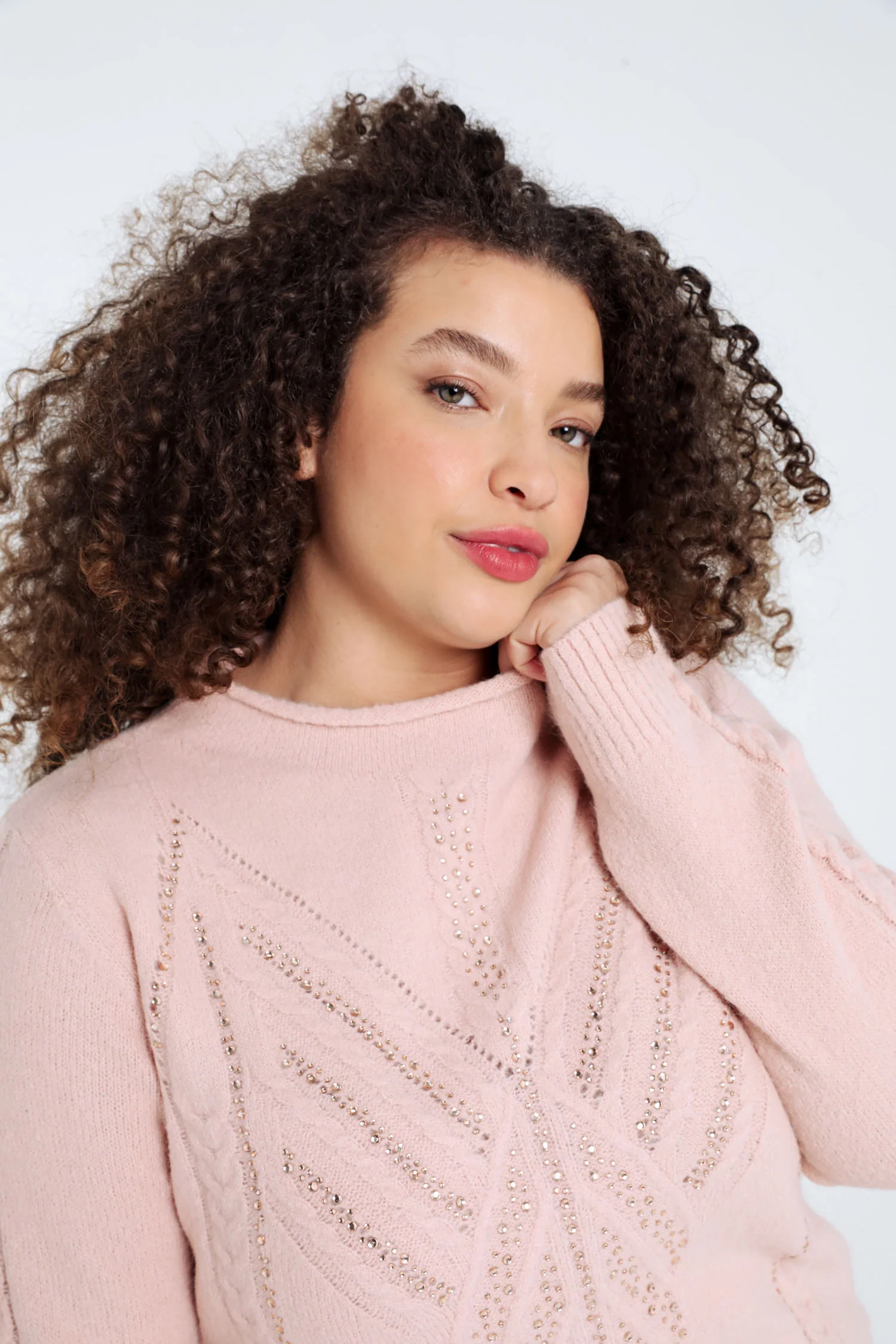 Pull uni torsade et strass - Image 14