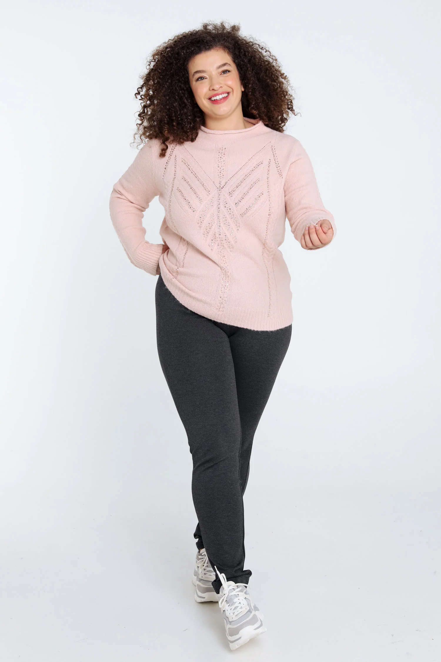 Pull uni torsade et strass - Image 18