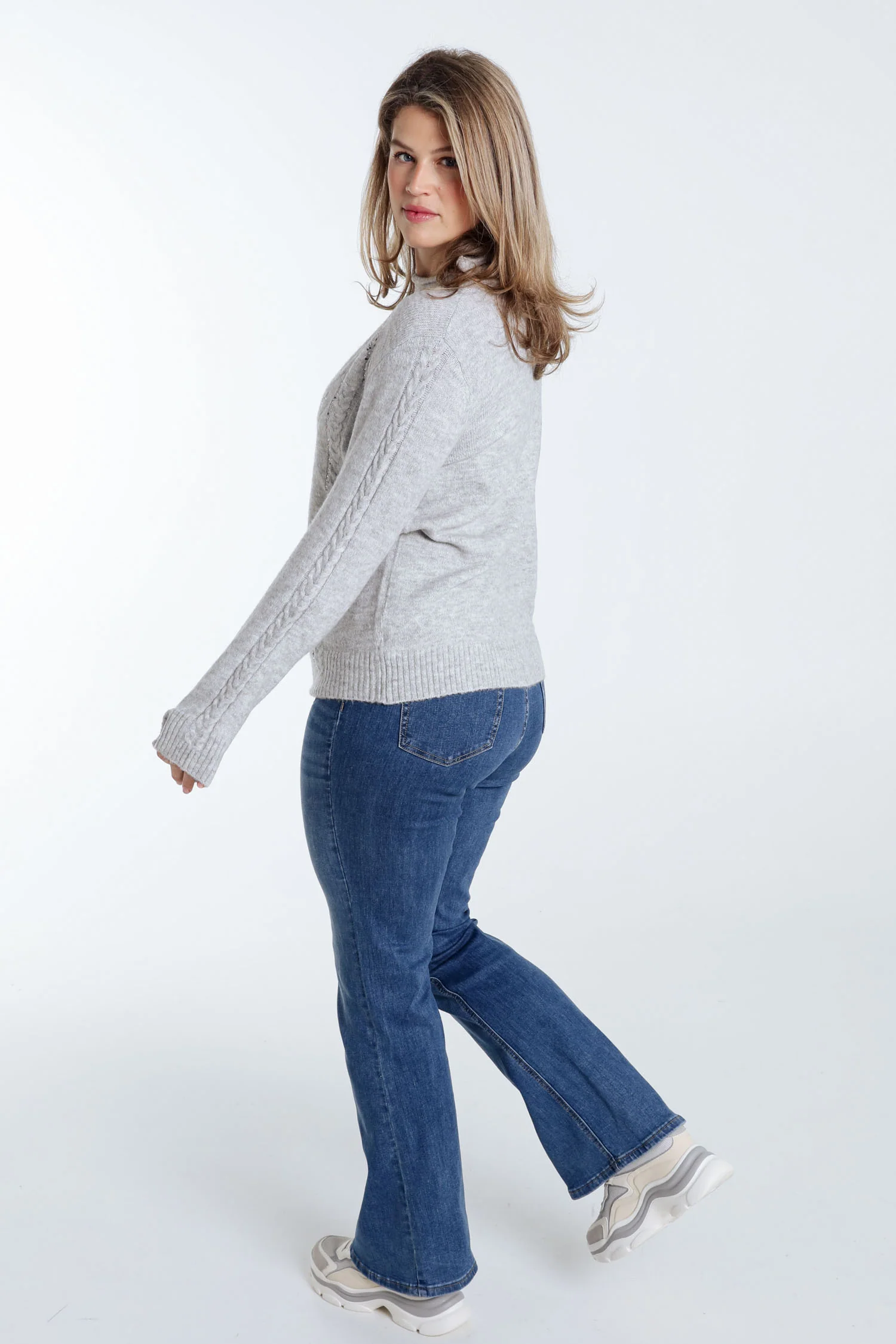 Pull uni torsade et strass - Image 24