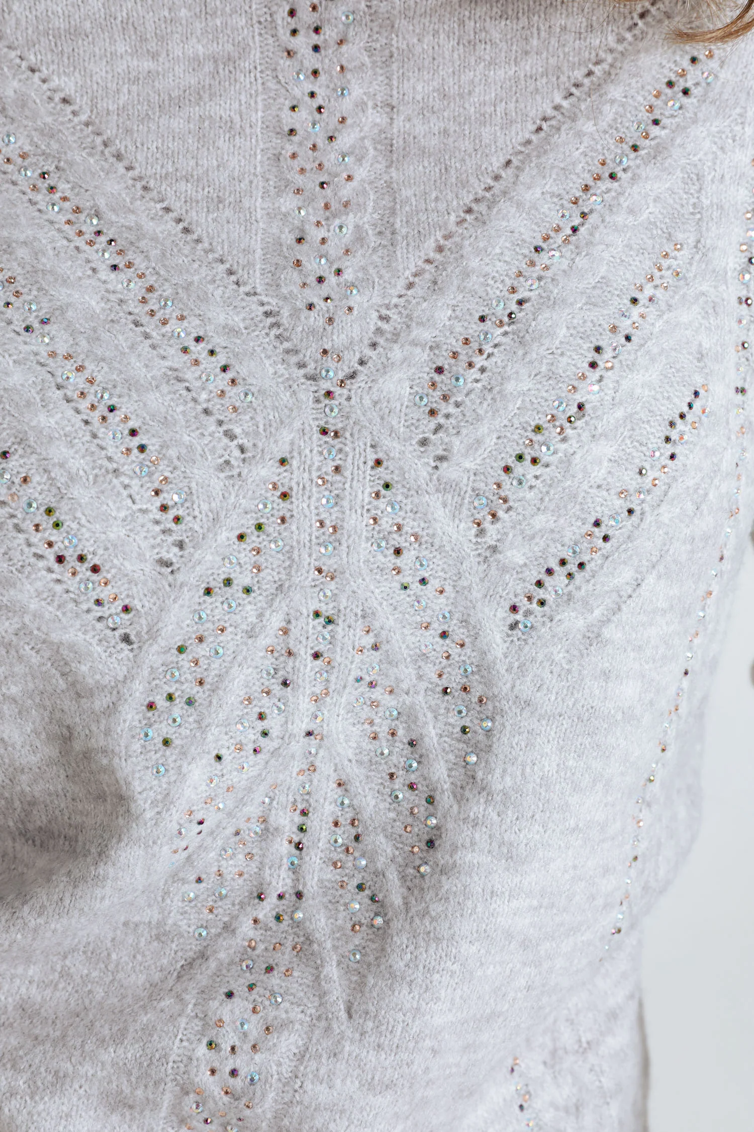 Pull uni torsade et strass - Image 27