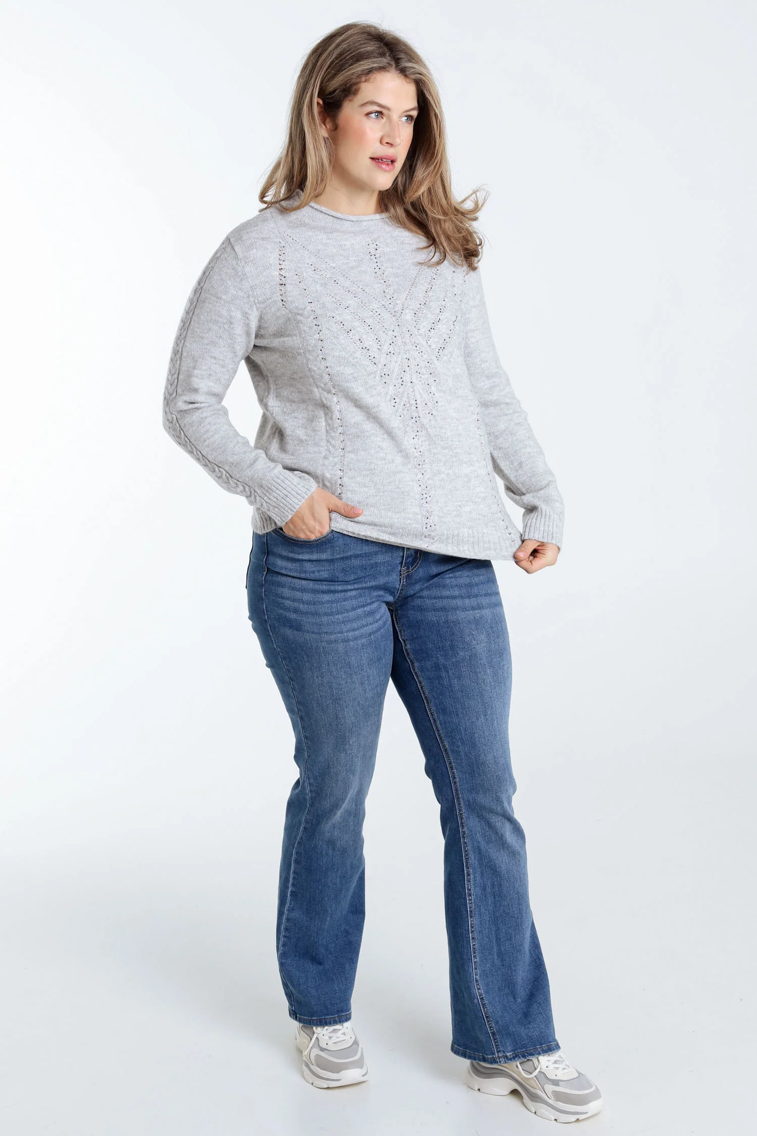 Pull uni torsade et strass - Image 29