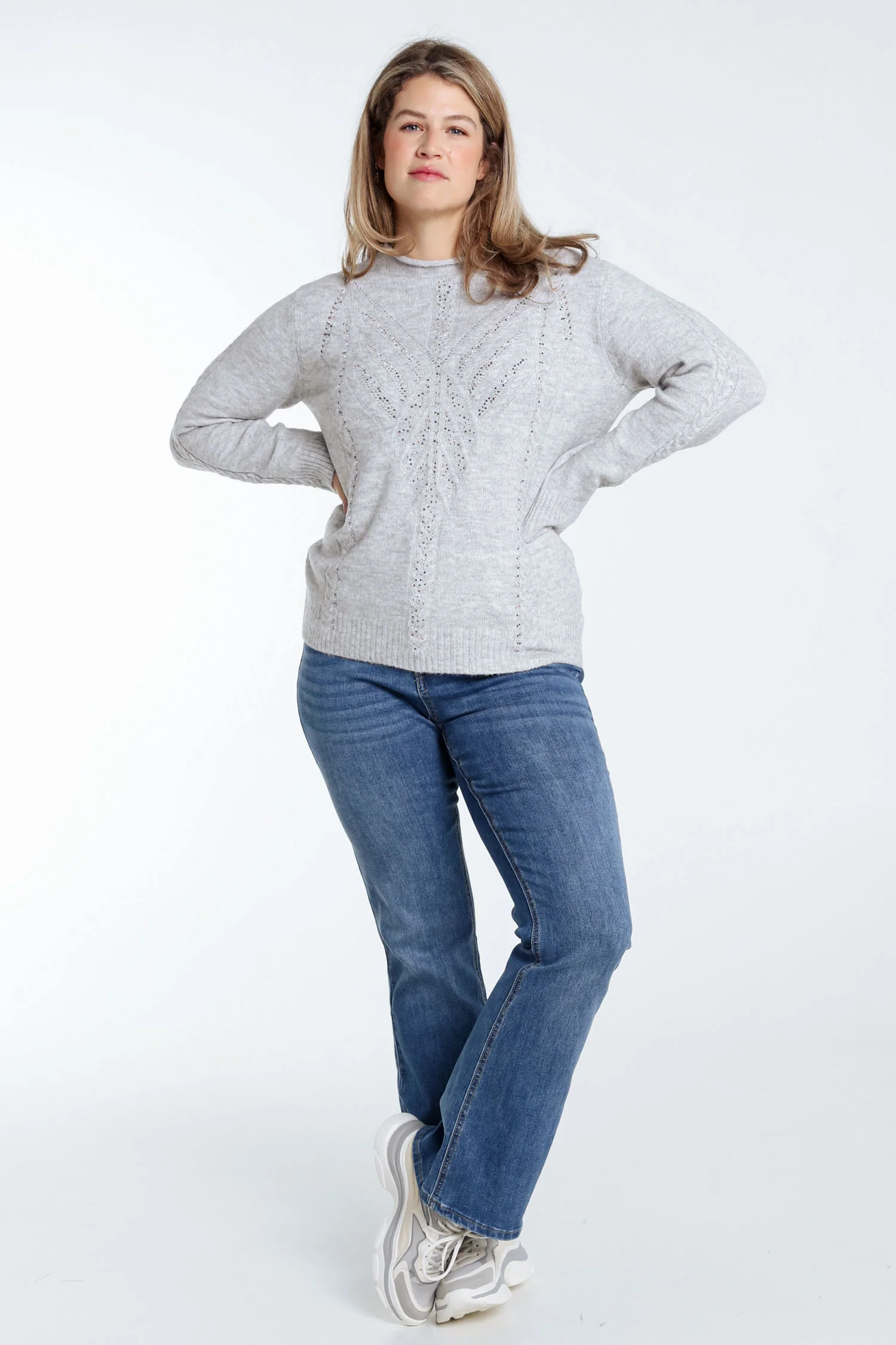 Pull uni torsade et strass - Image 31