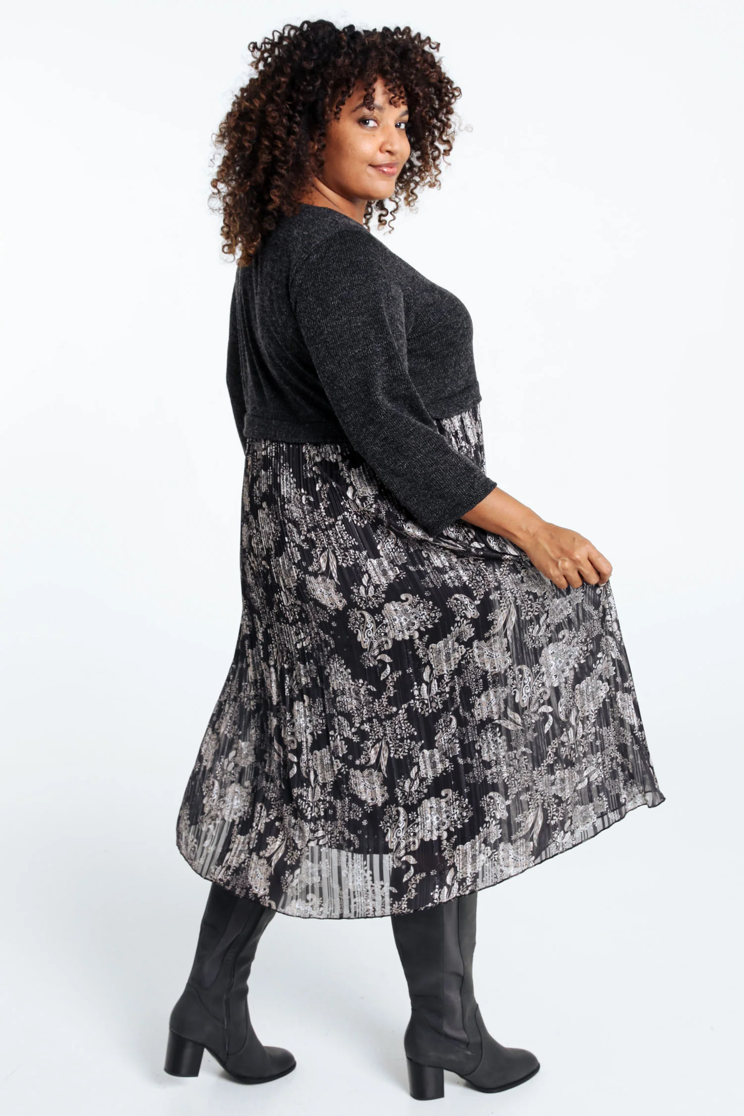 Robe 2 en 1 en maille chaude - Image 2