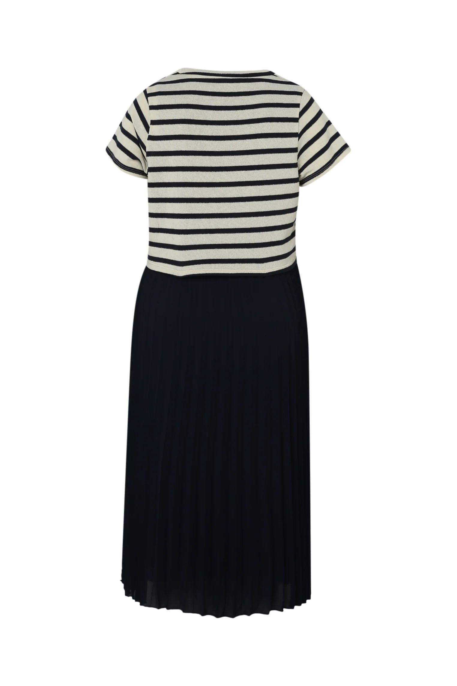 Robe 2 en 1 marinière et bas plissé - Image 11