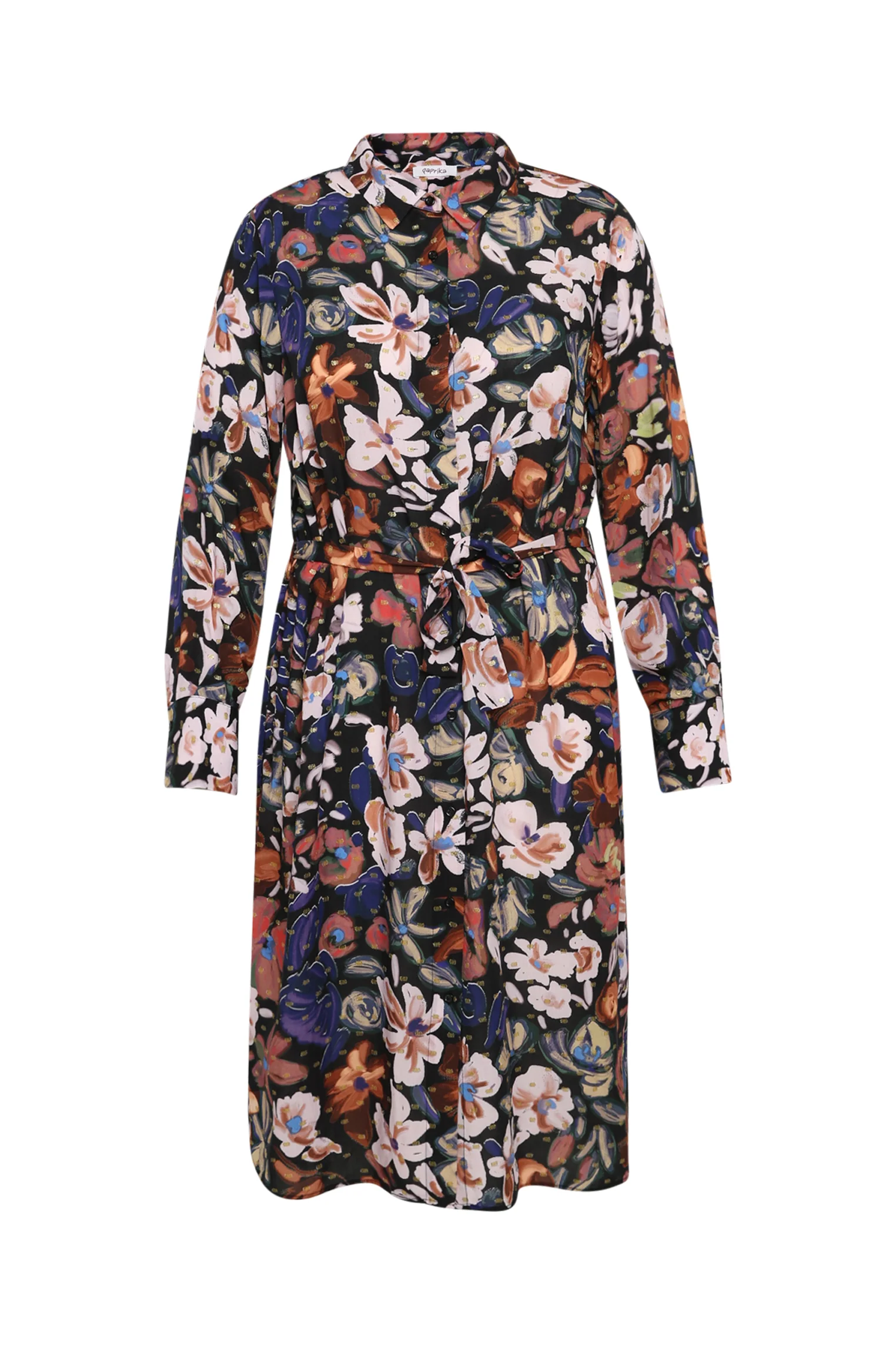 Robe chemise Ă fleurs avec lurex - Image 10