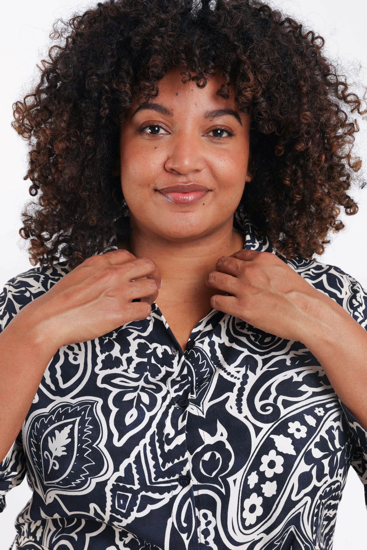 Robe chemise en viscose imprimé cachemire - Image 3