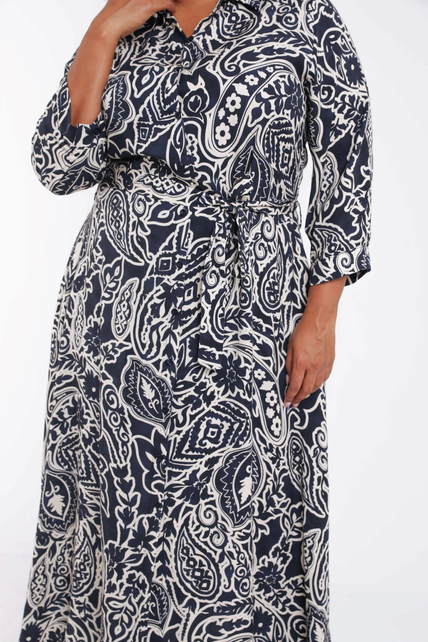 Robe chemise en viscose imprimé cachemire - Image 5