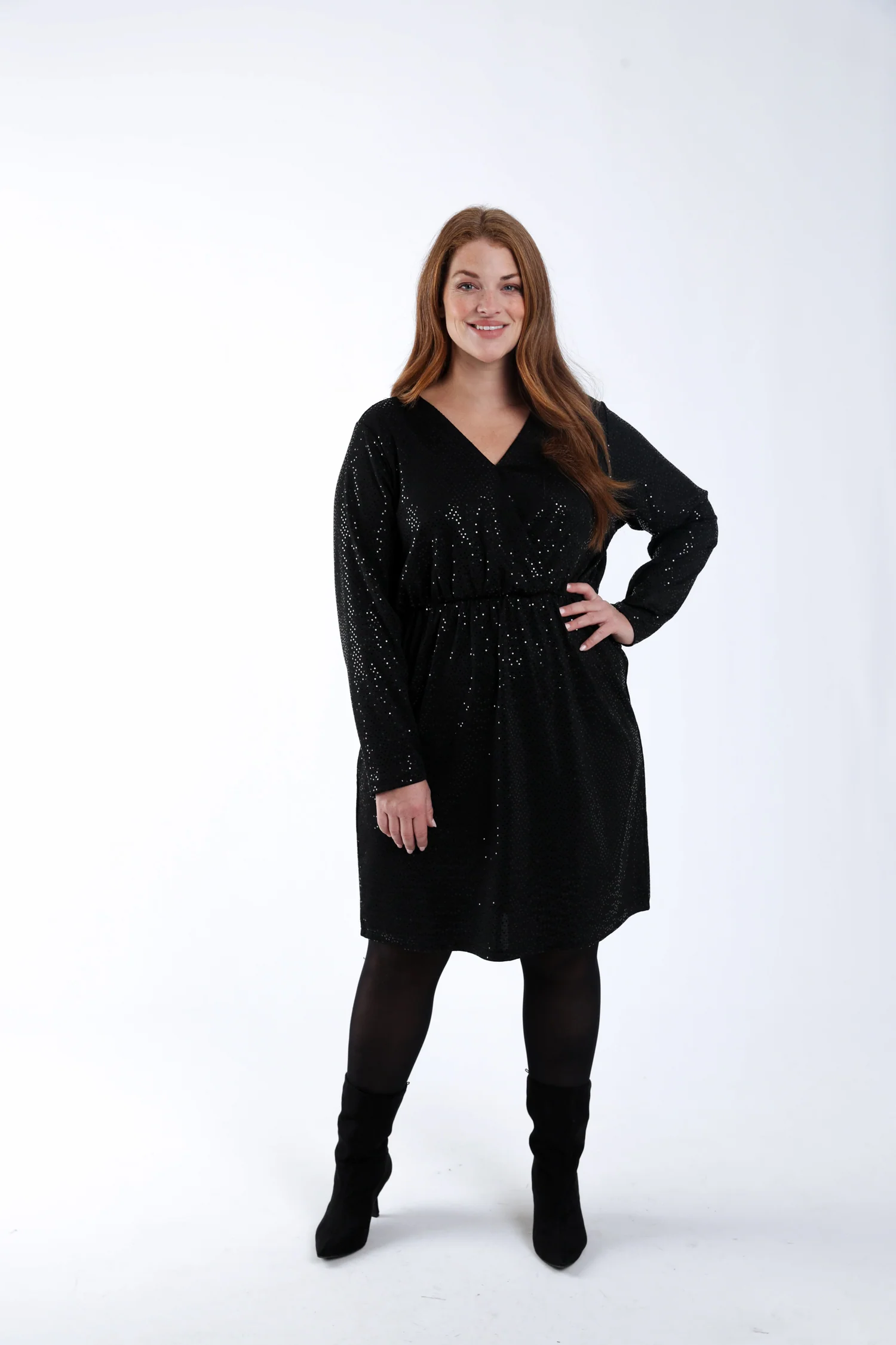 Robe courte effet scintillant